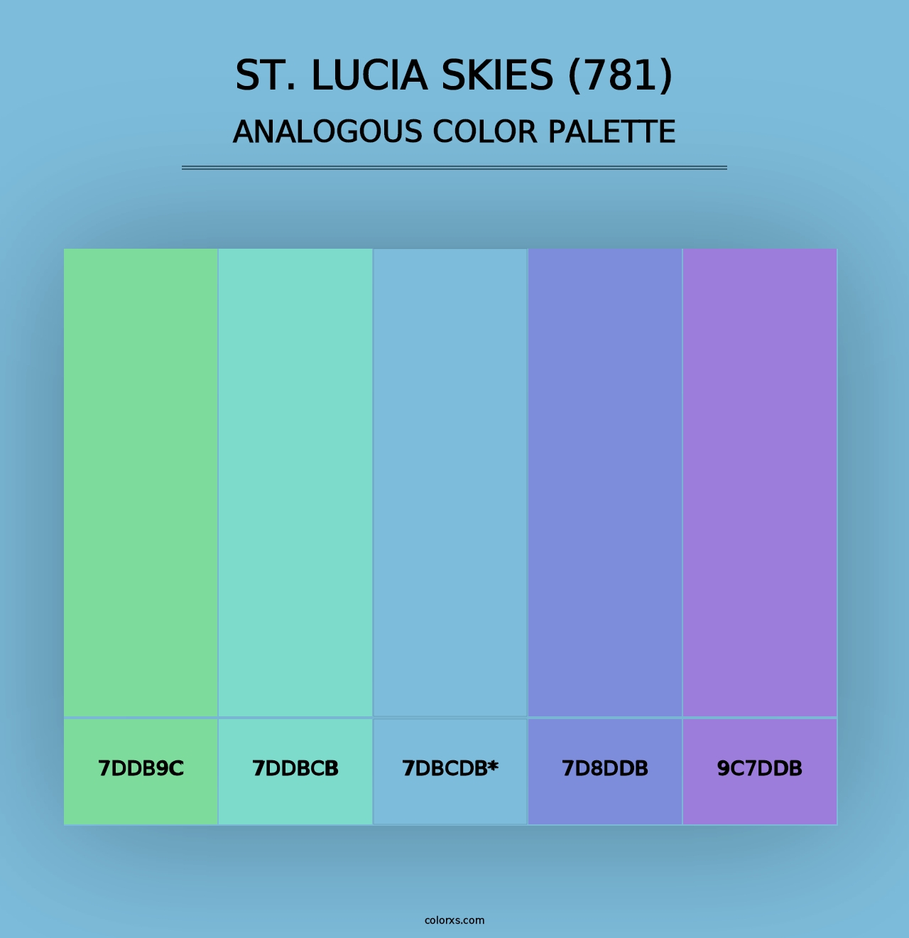 St. Lucia Skies (781) - Analogous Color Palette