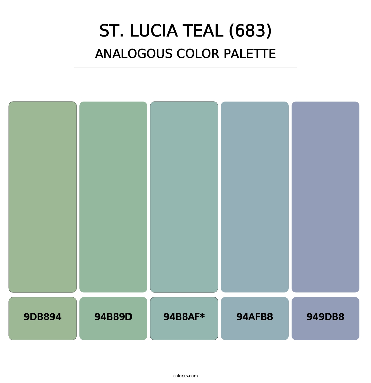 St. Lucia Teal (683) - Analogous Color Palette