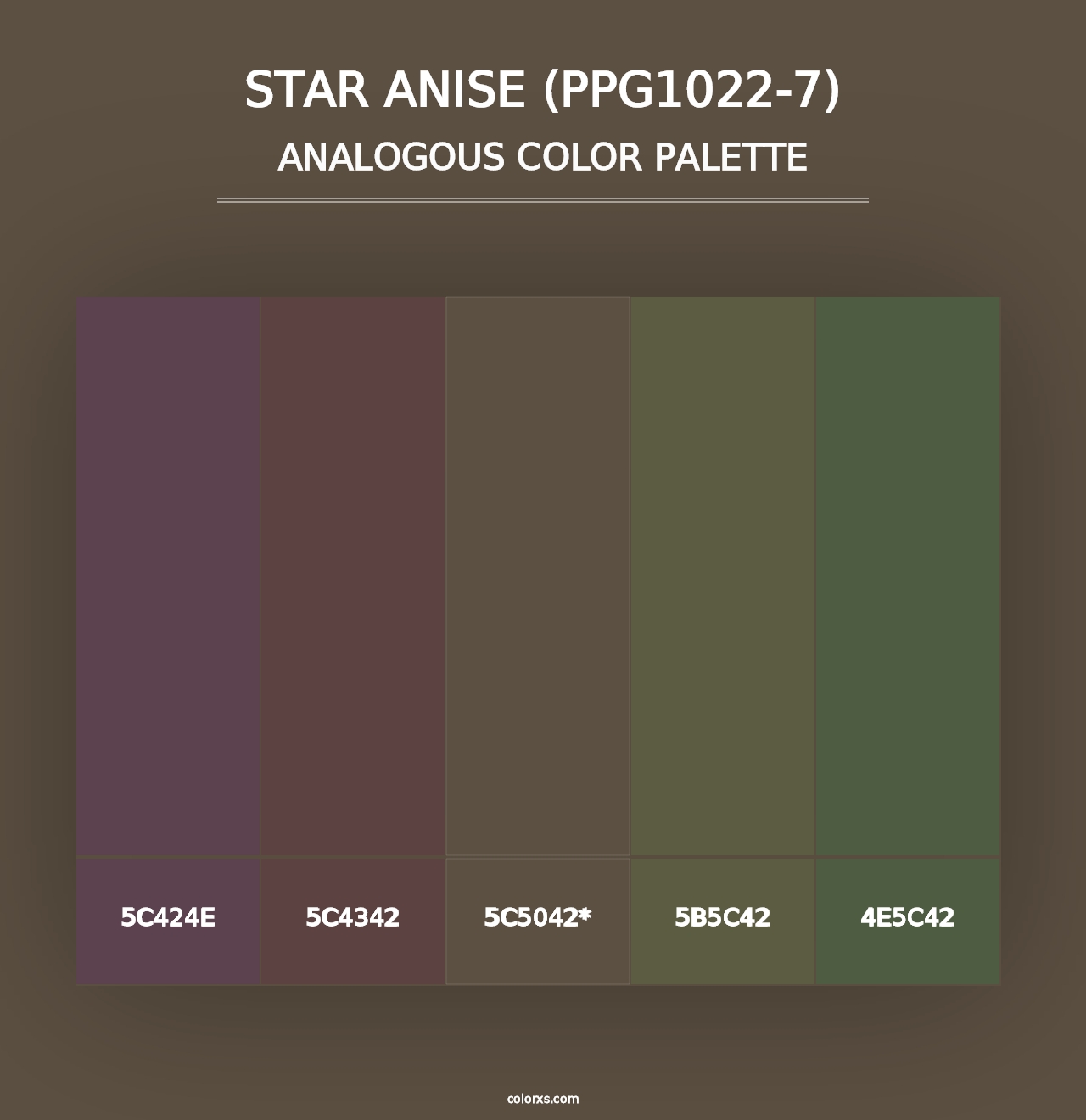 Star Anise (PPG1022-7) - Analogous Color Palette