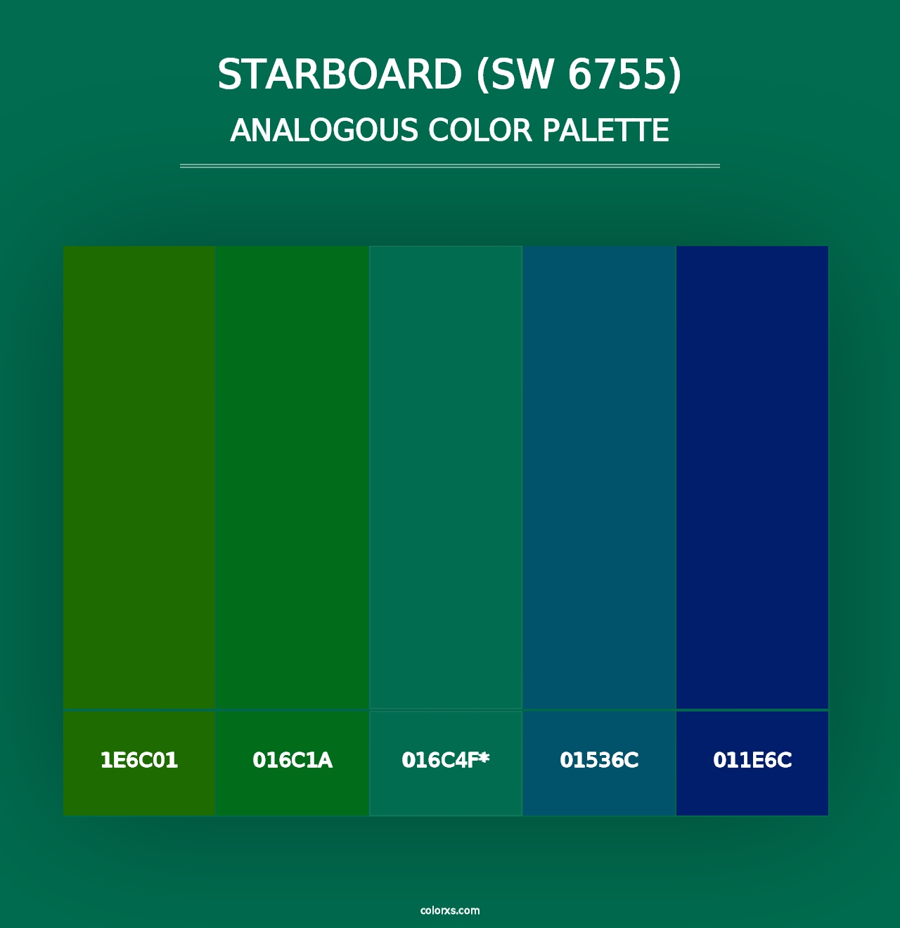 Starboard (SW 6755) - Analogous Color Palette