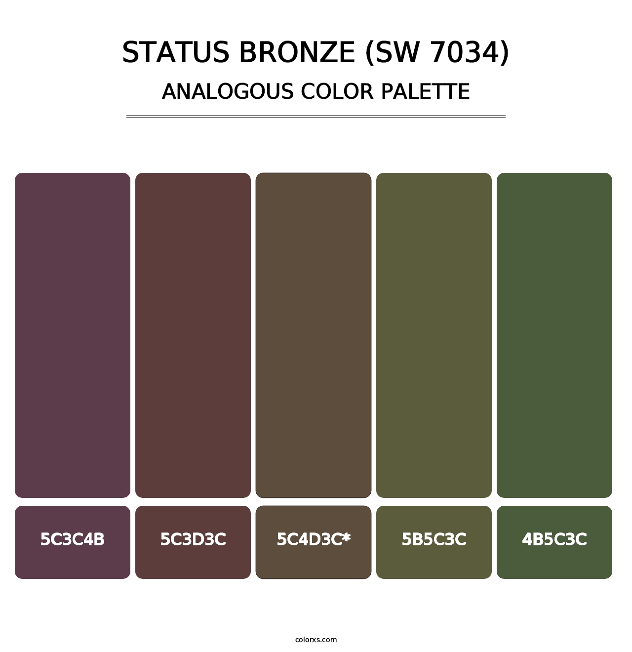 Status Bronze (SW 7034) - Analogous Color Palette