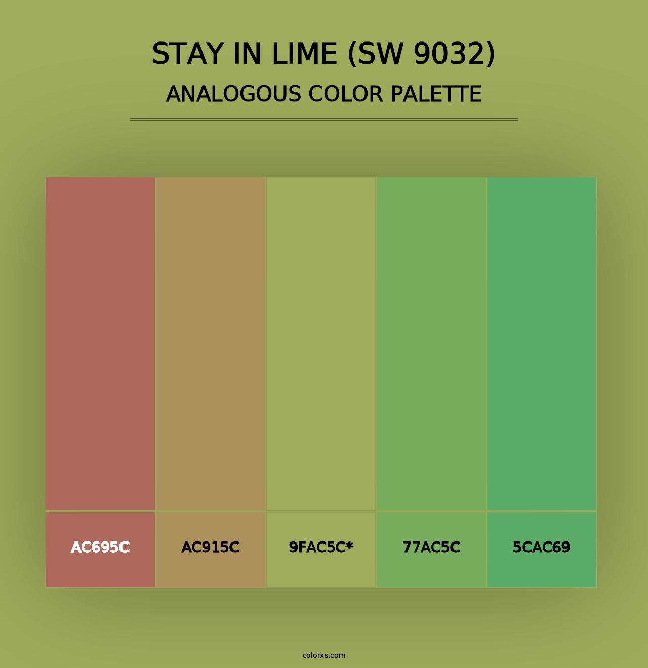 Stay in Lime (SW 9032) - Analogous Color Palette