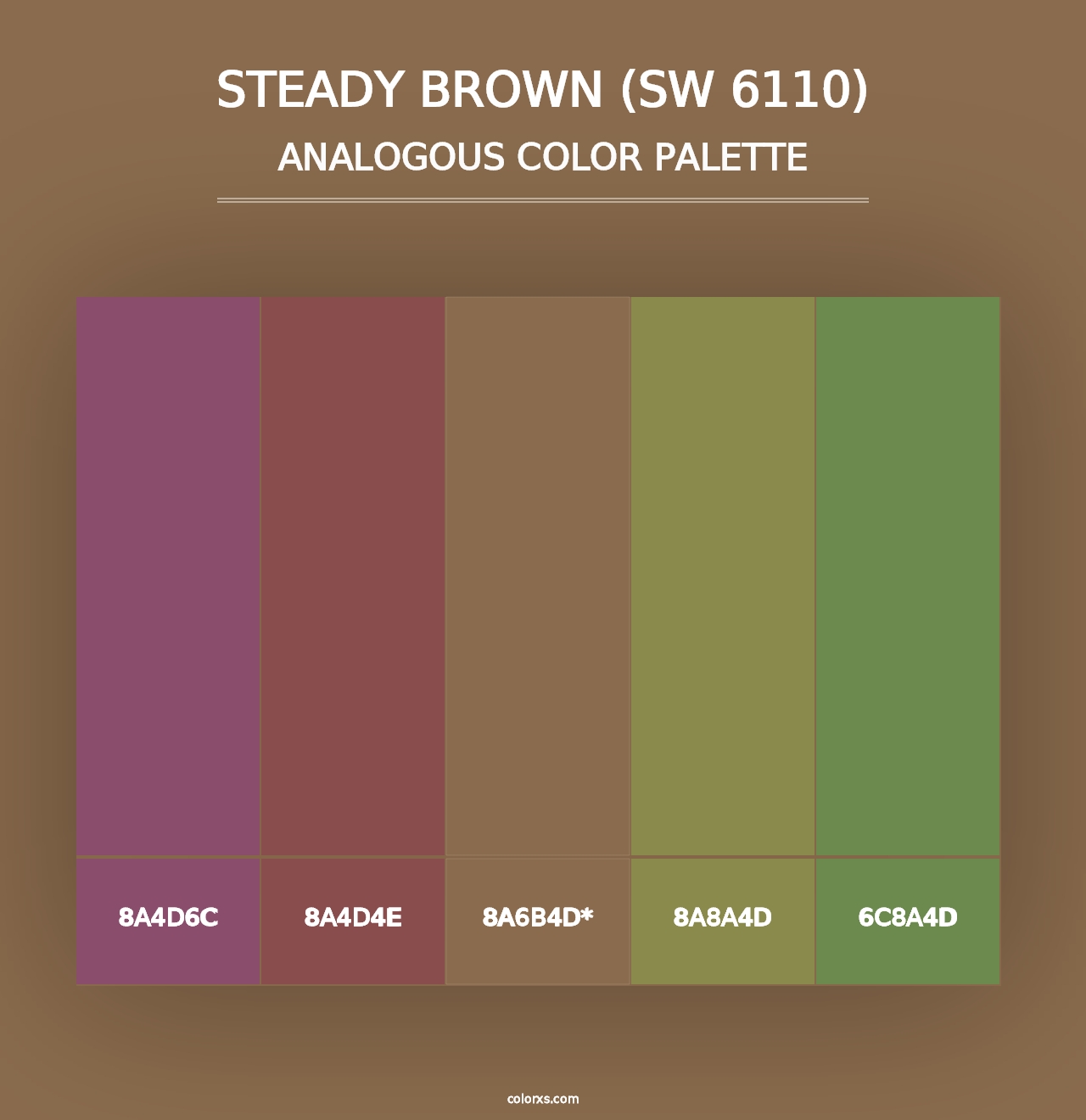 Steady Brown (SW 6110) - Analogous Color Palette