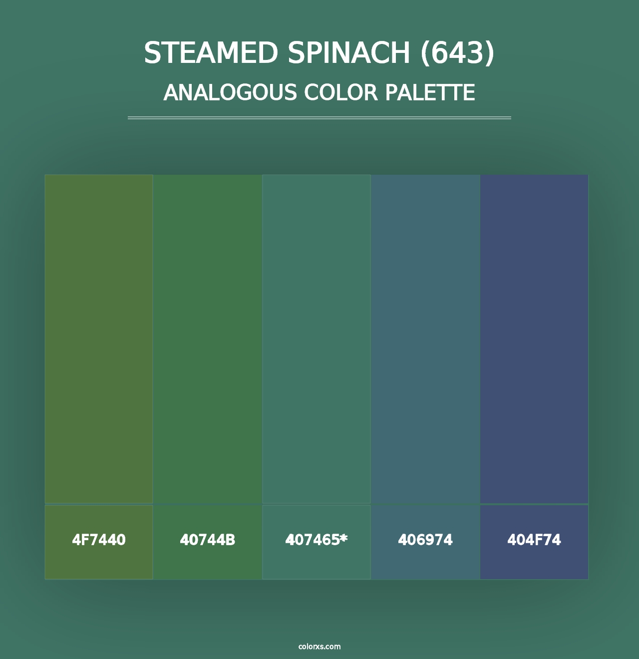 Steamed Spinach (643) - Analogous Color Palette