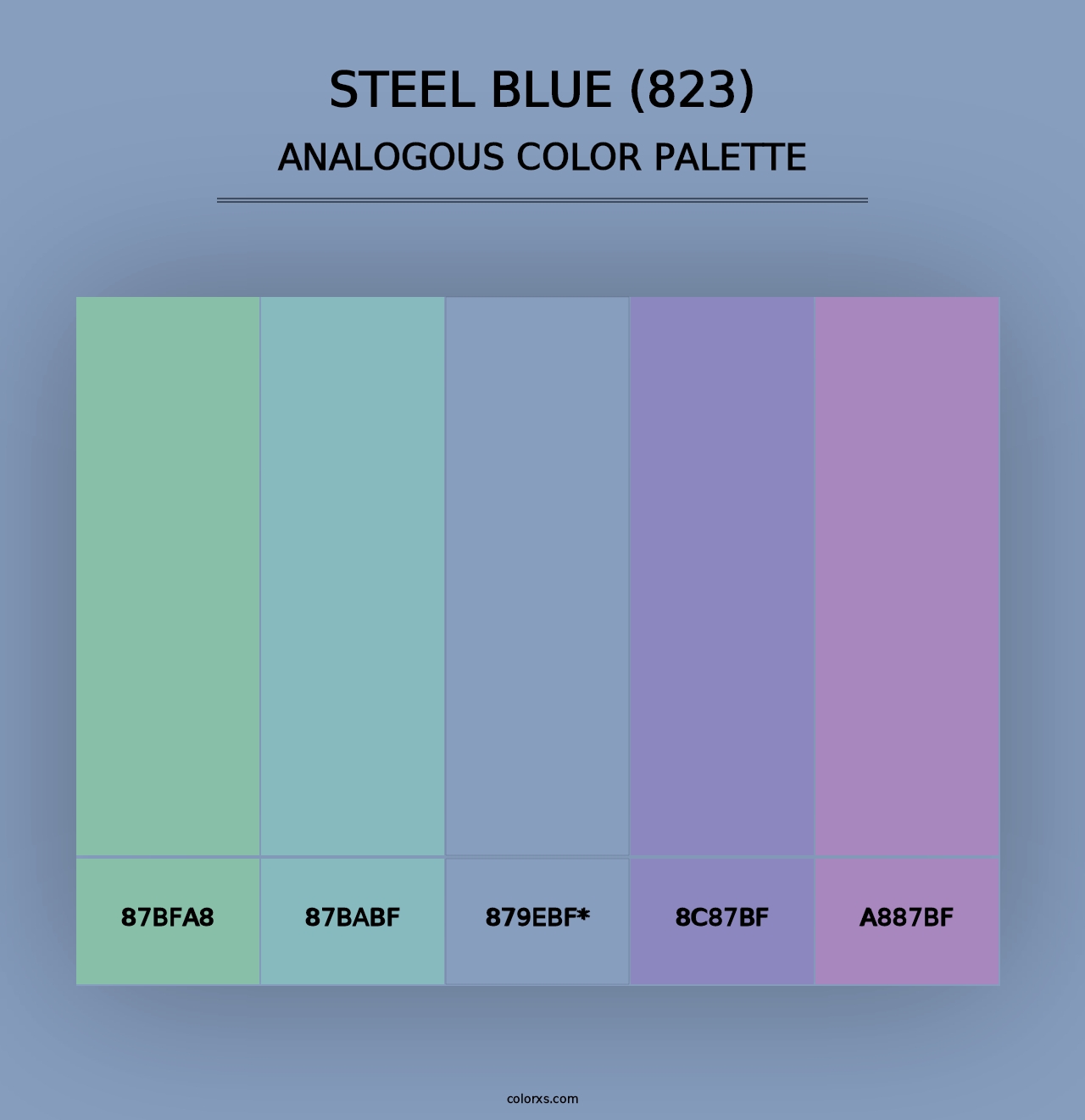 Steel Blue (823) - Analogous Color Palette