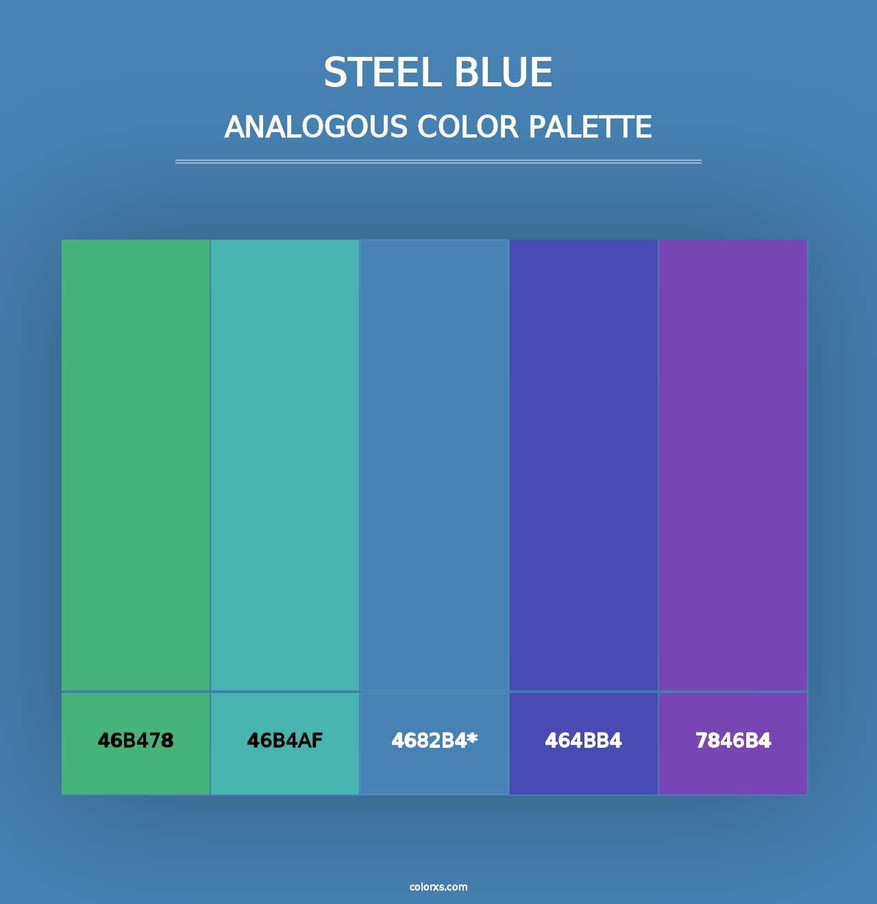 Steel Blue - Analogous Color Palette