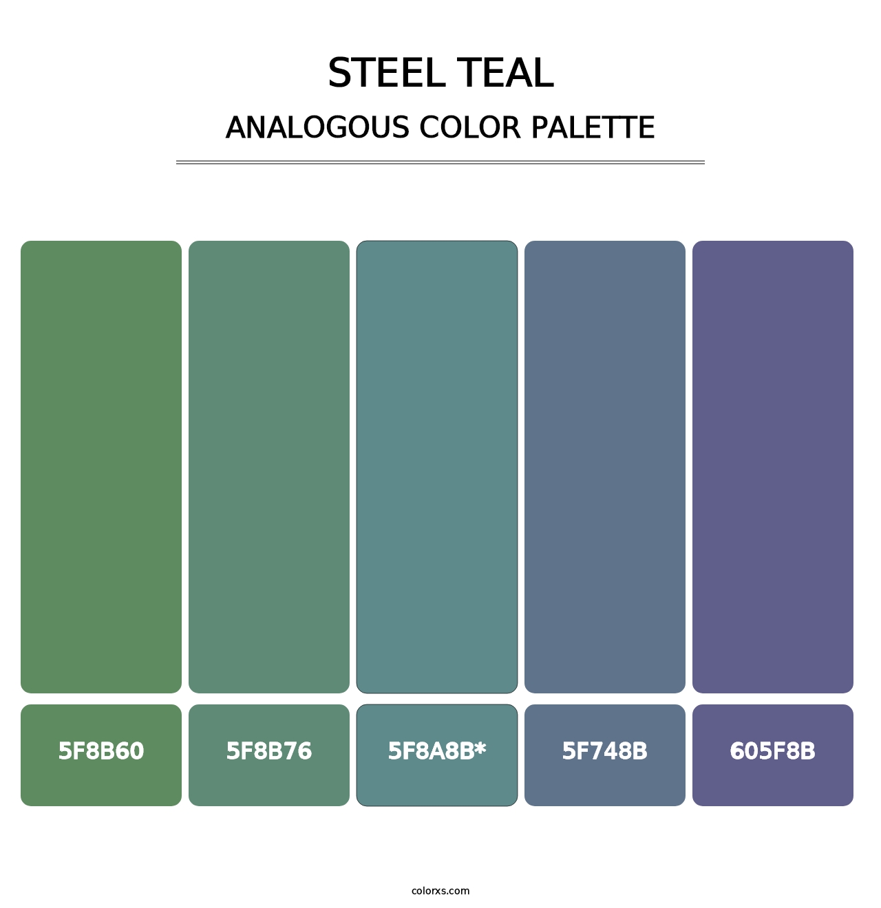 Steel Teal - Analogous Color Palette