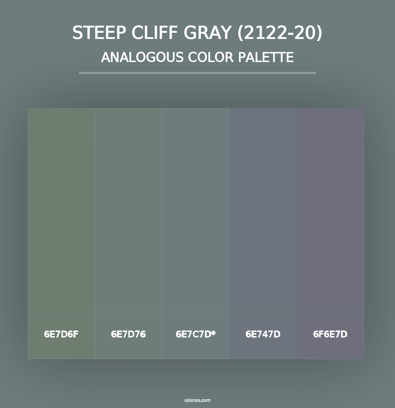 Steep Cliff Gray (2122-20) - Analogous Color Palette