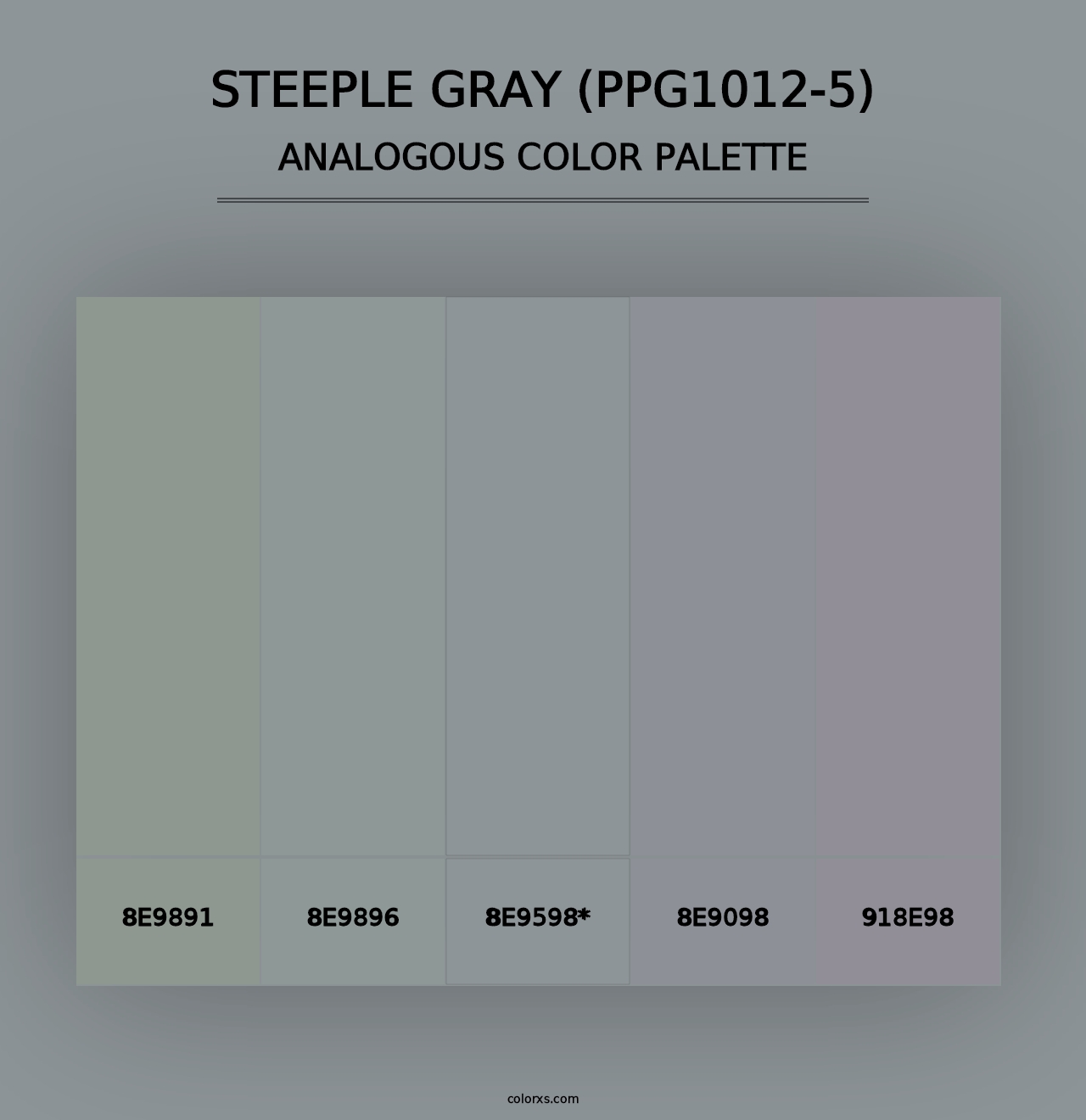 Steeple Gray (PPG1012-5) - Analogous Color Palette