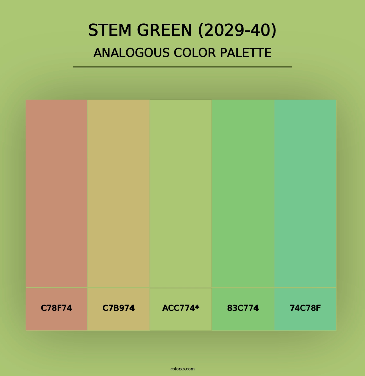 Stem Green (2029-40) - Analogous Color Palette