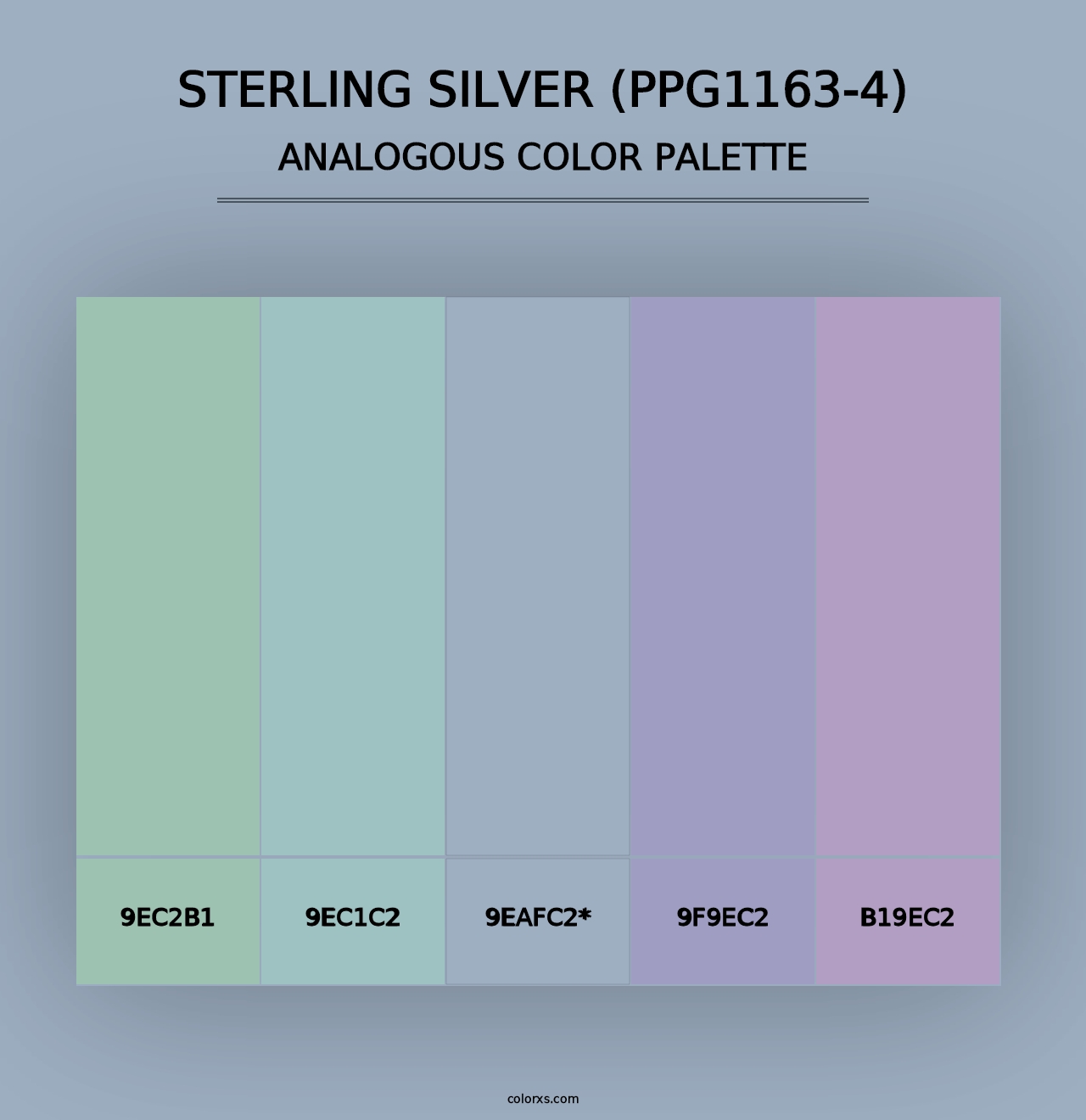 Sterling Silver (PPG1163-4) - Analogous Color Palette