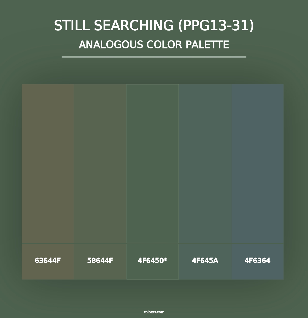 Still Searching (PPG13-31) - Analogous Color Palette