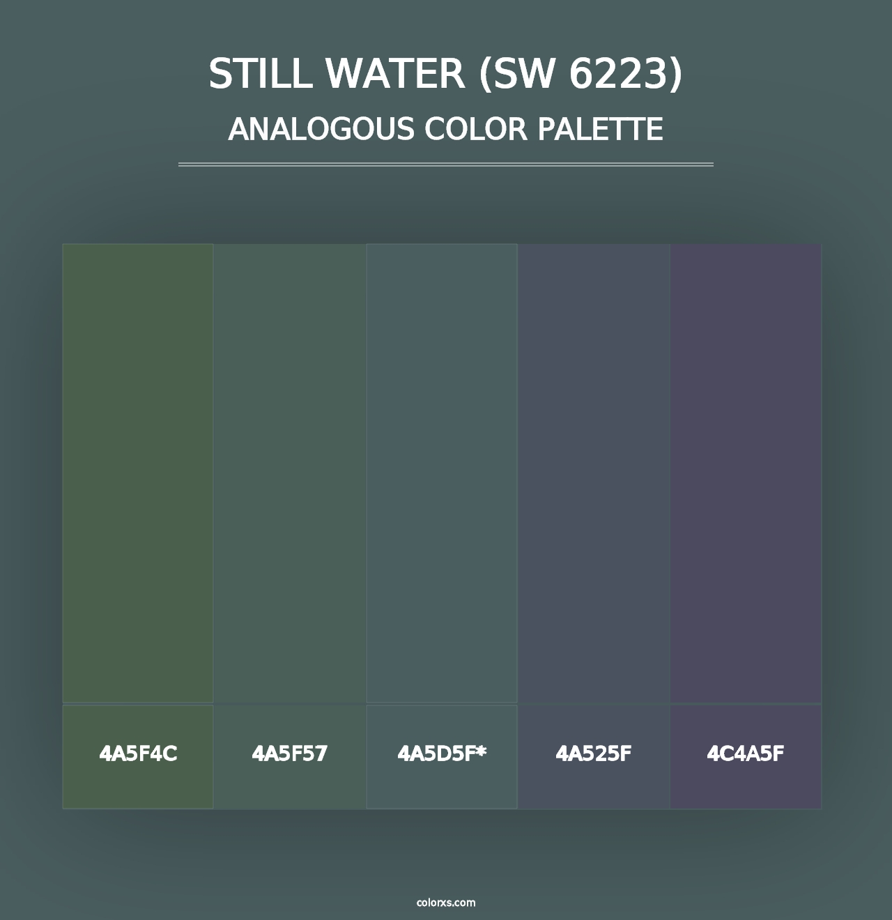 Still Water (SW 6223) - Analogous Color Palette