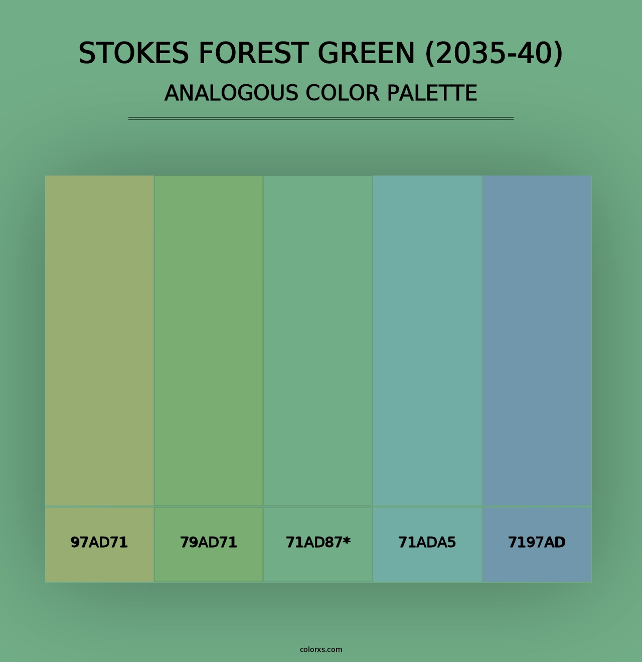 Stokes Forest Green (2035-40) - Analogous Color Palette