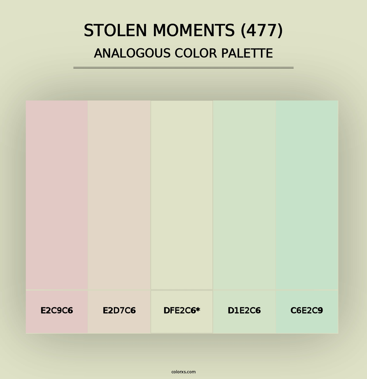 Stolen Moments (477) - Analogous Color Palette