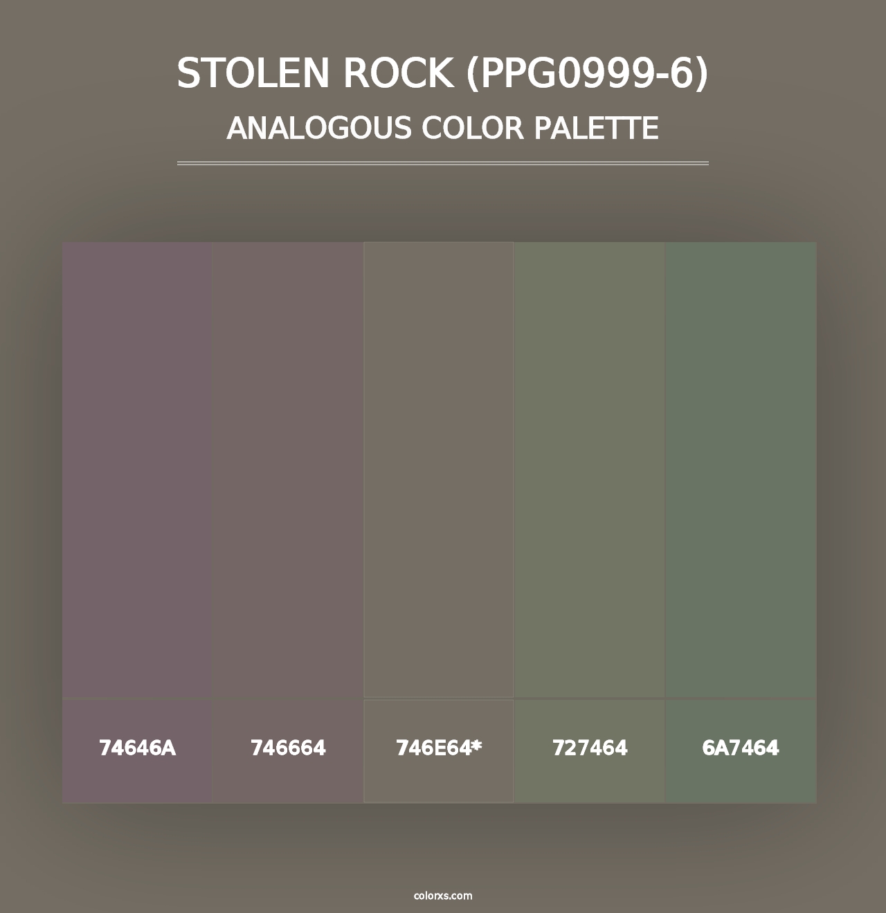 Stolen Rock (PPG0999-6) - Analogous Color Palette