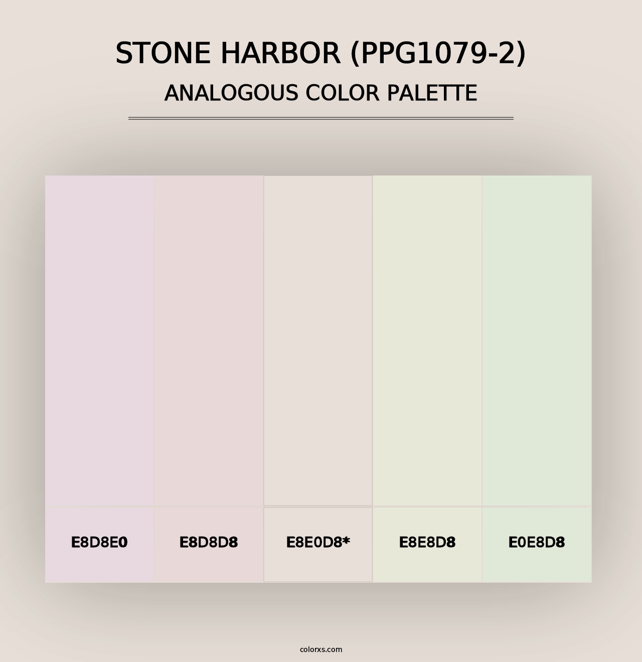 Stone Harbor (PPG1079-2) - Analogous Color Palette