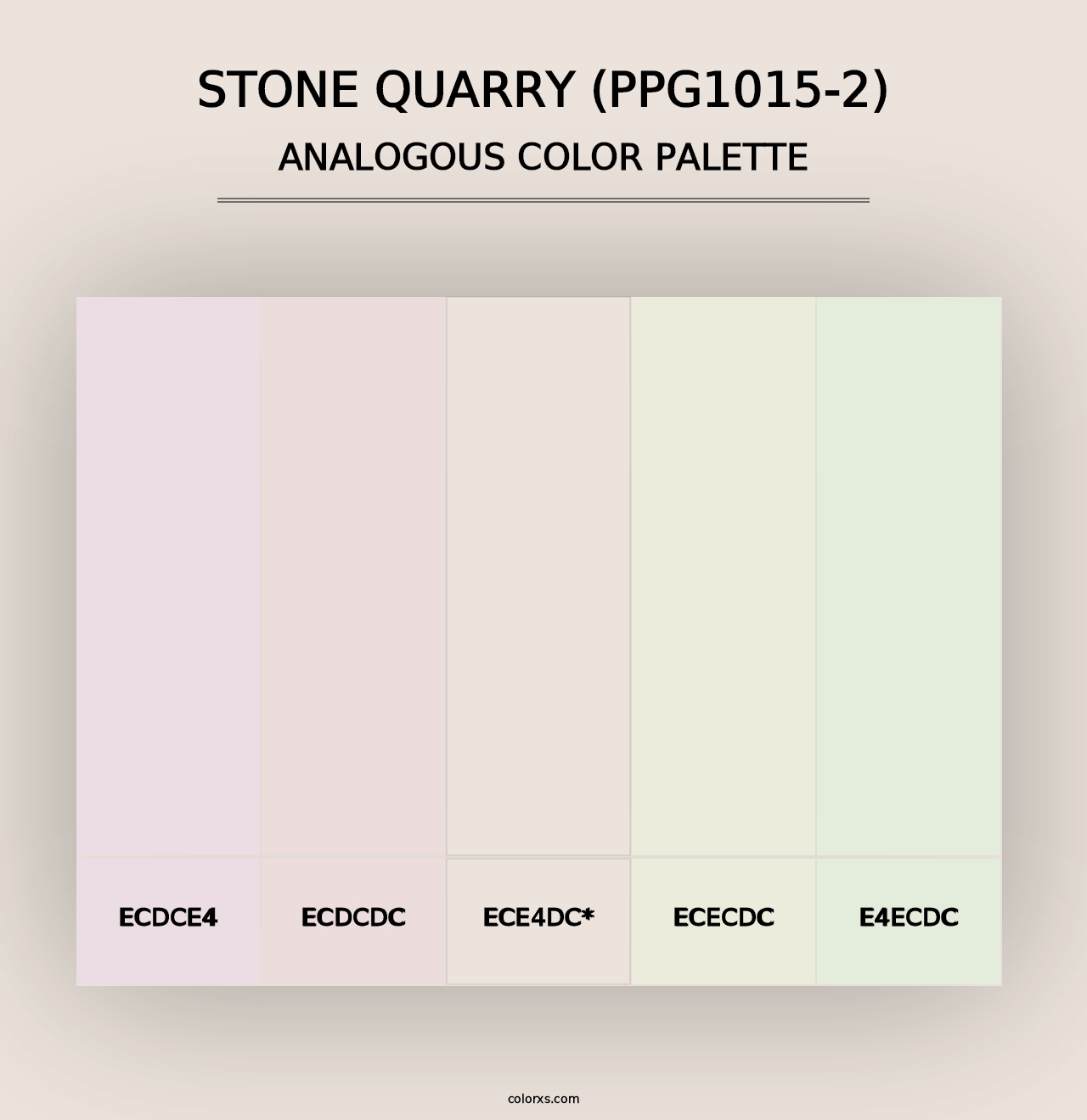 Stone Quarry (PPG1015-2) - Analogous Color Palette