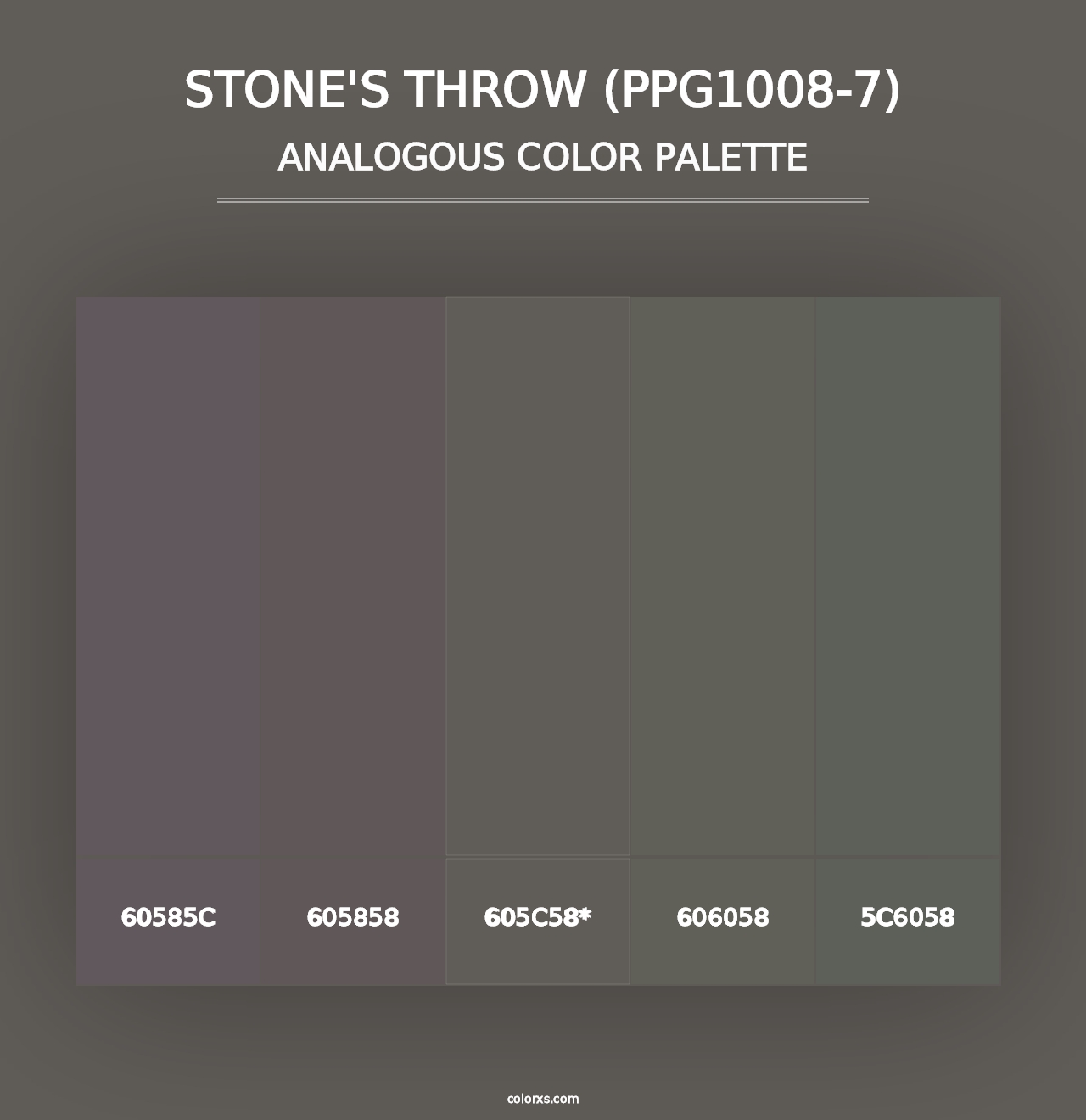 Stone's Throw (PPG1008-7) - Analogous Color Palette