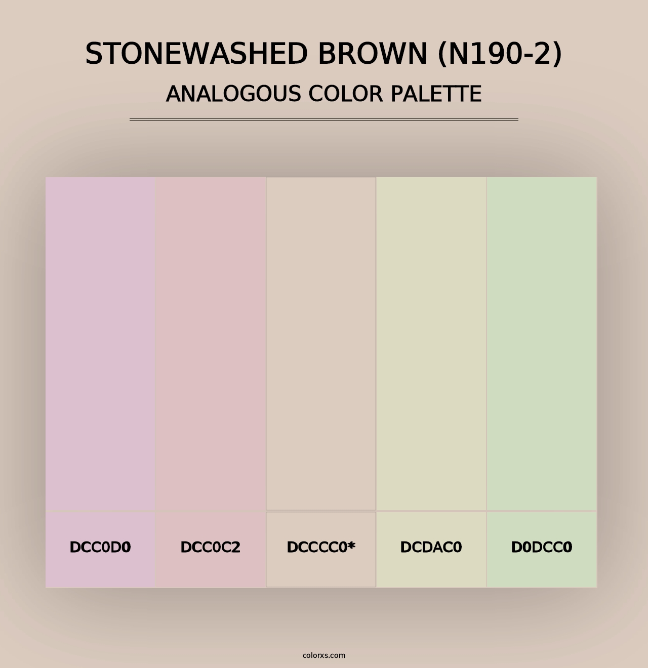 Stonewashed Brown (N190-2) - Analogous Color Palette