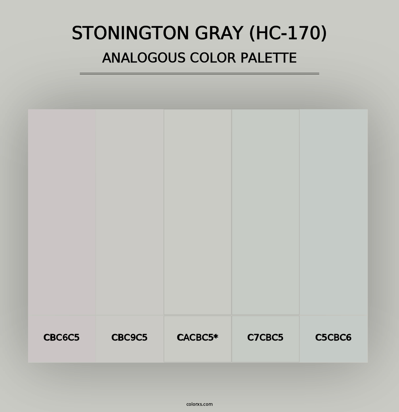 Stonington Gray (HC-170) - Analogous Color Palette