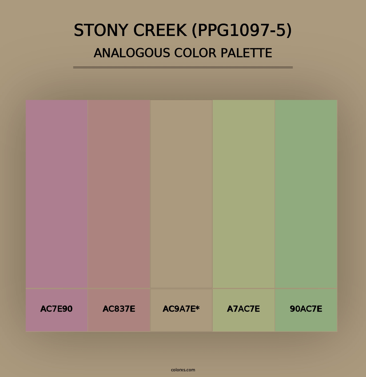 Stony Creek (PPG1097-5) - Analogous Color Palette