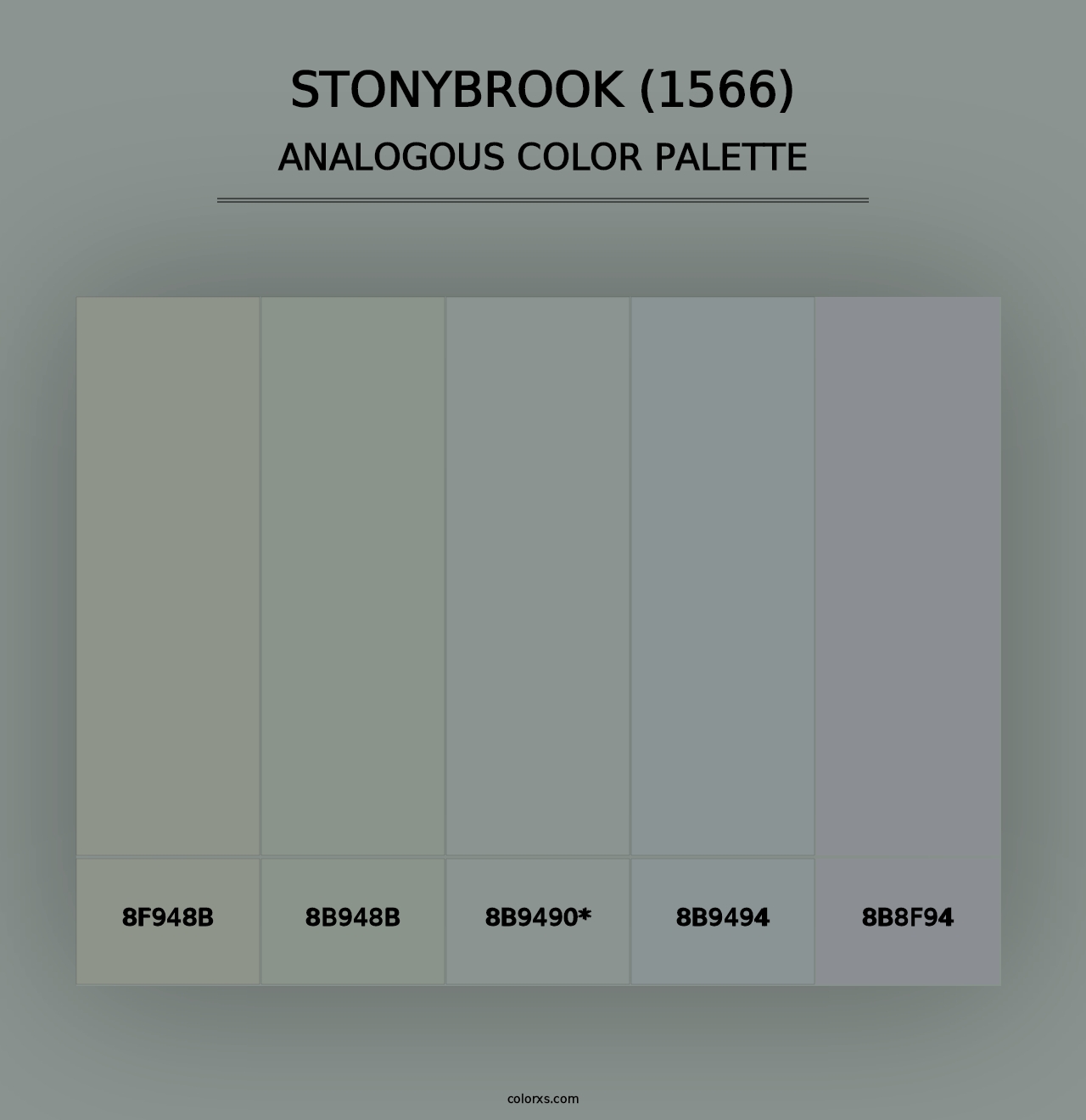 Stonybrook (1566) - Analogous Color Palette