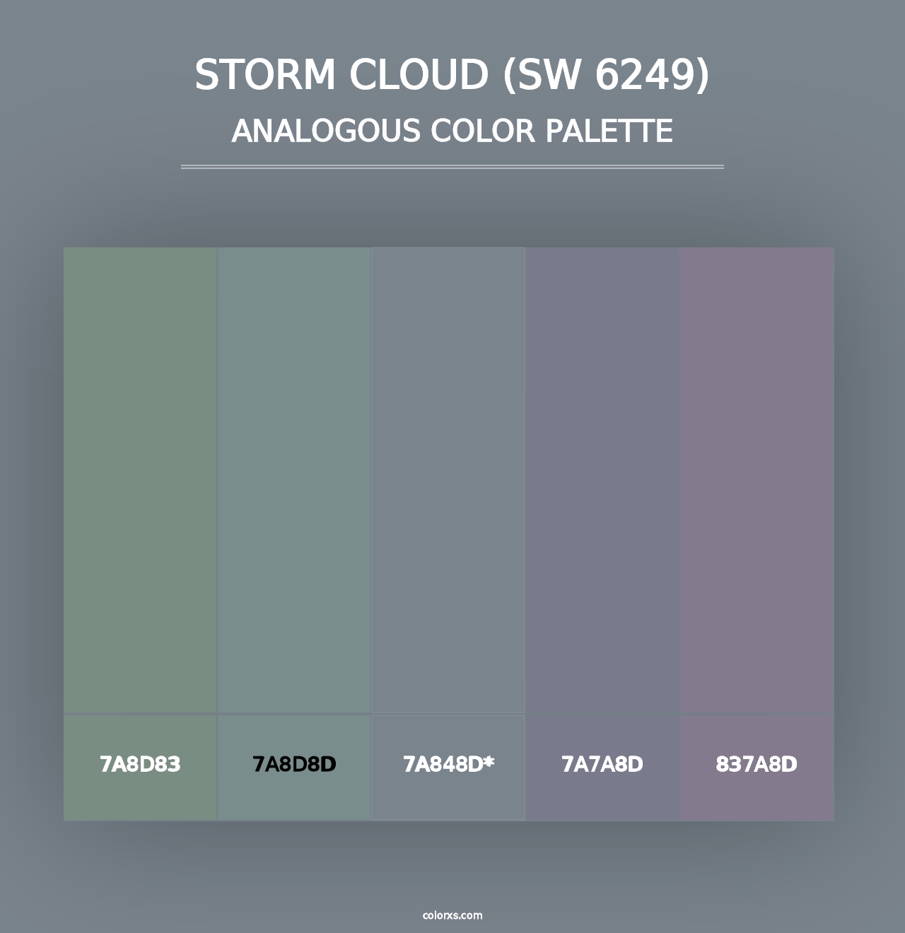 Storm Cloud (SW 6249) - Analogous Color Palette