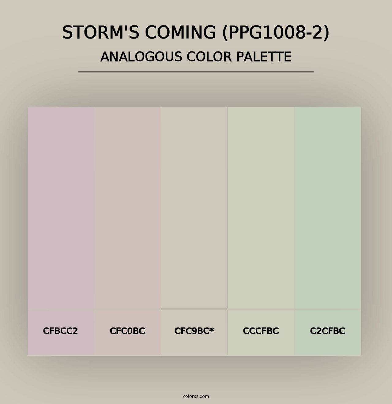 Storm's Coming (PPG1008-2) - Analogous Color Palette