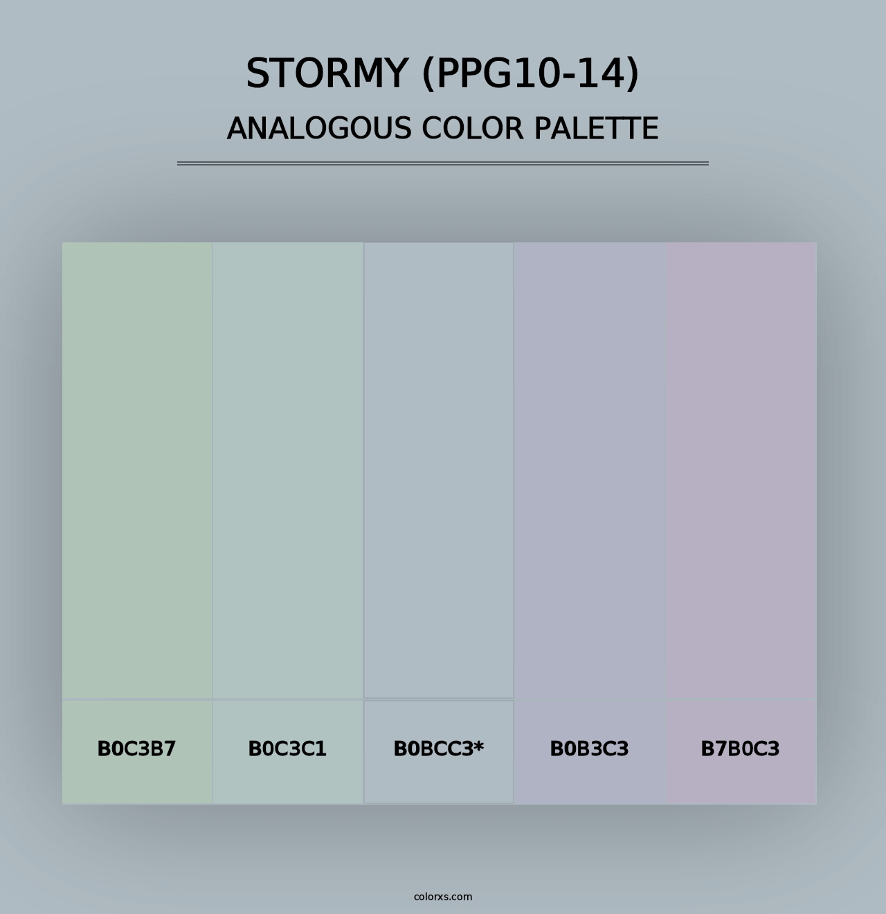 Stormy (PPG10-14) - Analogous Color Palette