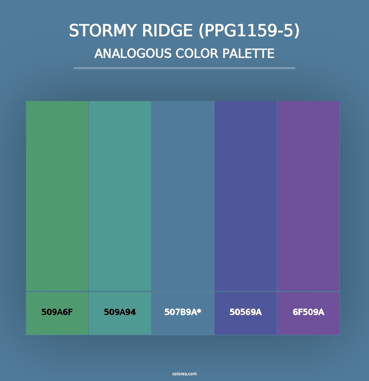 Stormy Ridge (PPG1159-5) - Analogous Color Palette