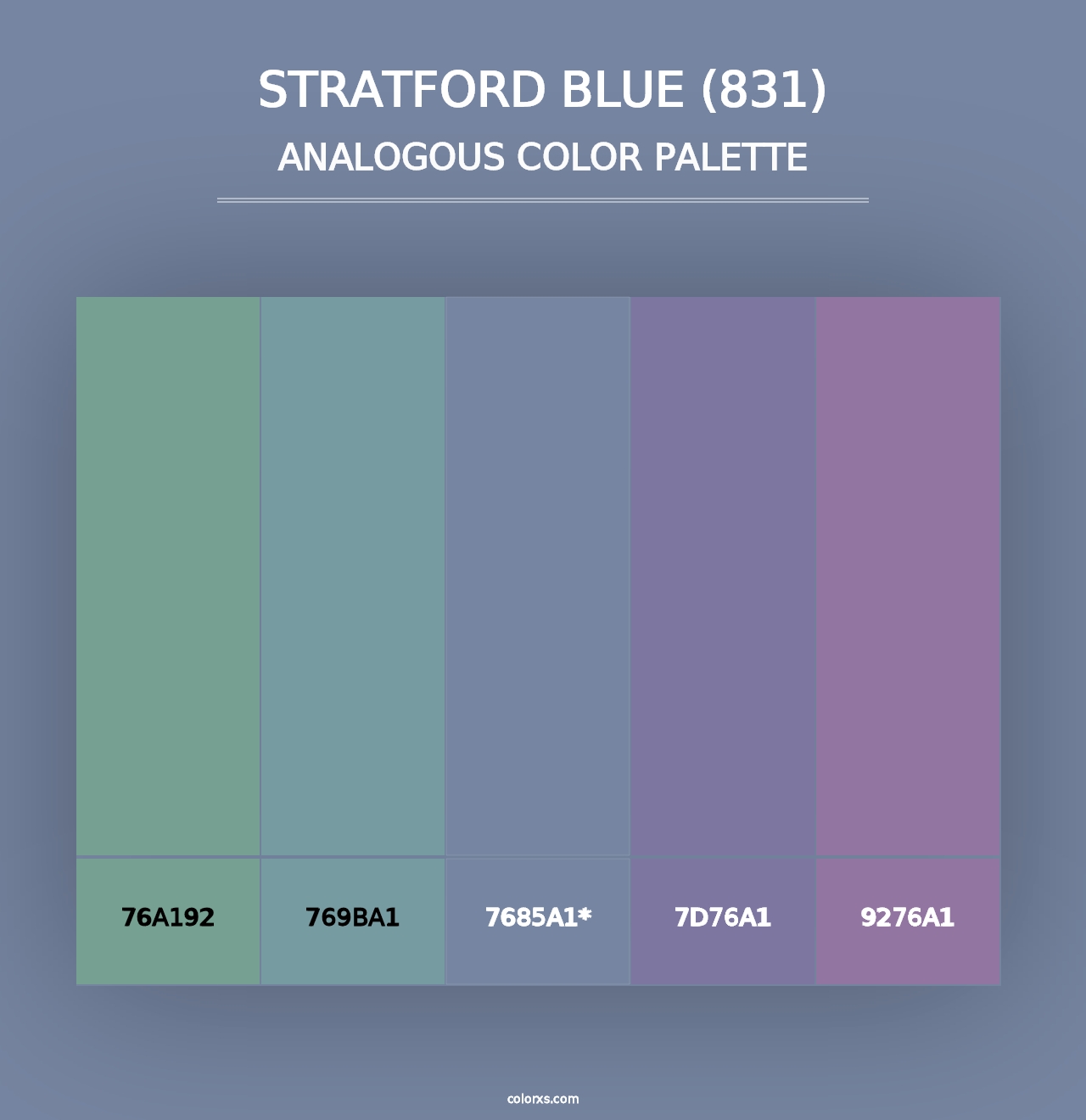 Stratford Blue (831) - Analogous Color Palette