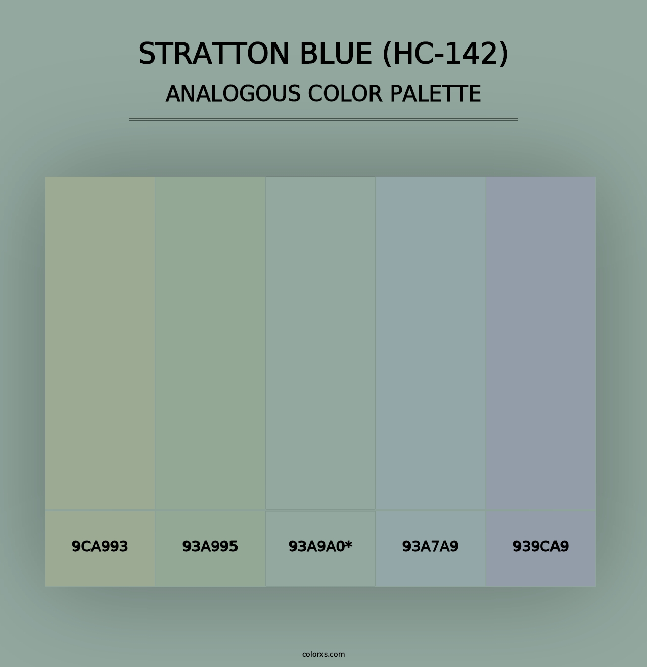 Stratton Blue (HC-142) - Analogous Color Palette