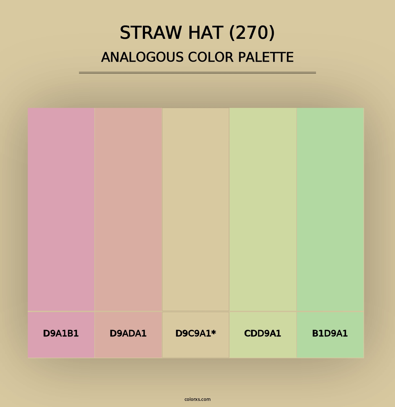 Straw Hat (270) - Analogous Color Palette