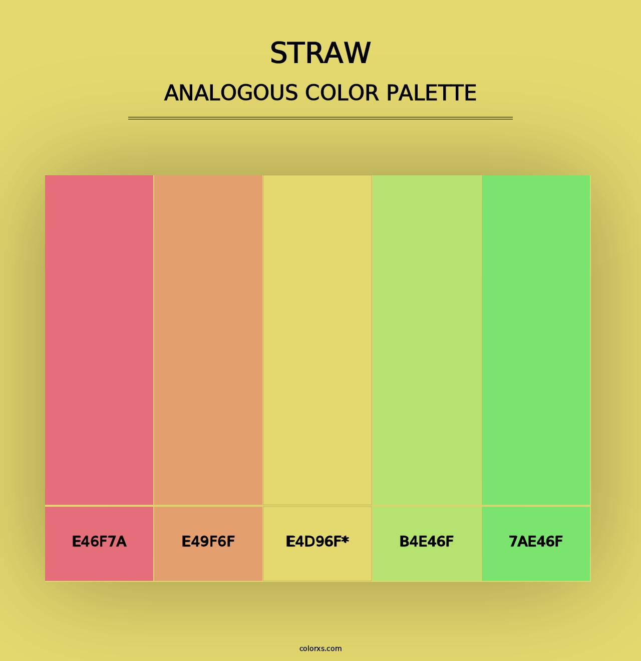 Straw - Analogous Color Palette