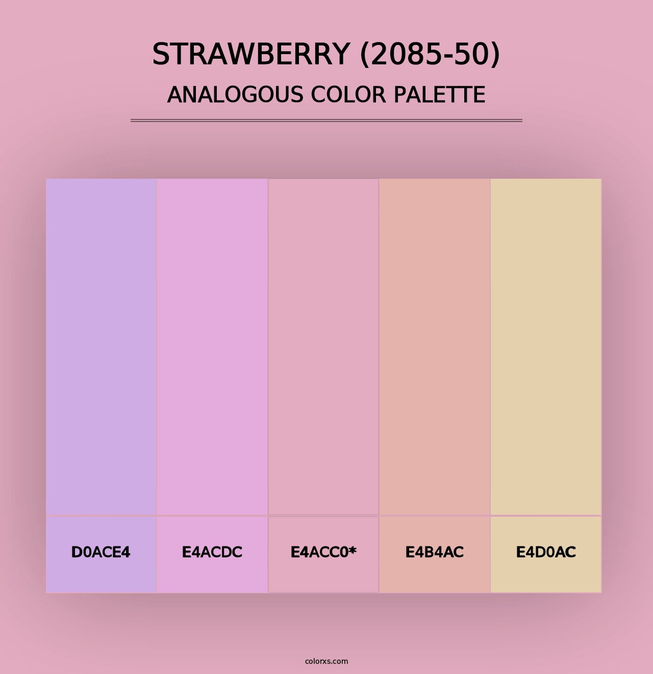 Strawberry (2085-50) - Analogous Color Palette