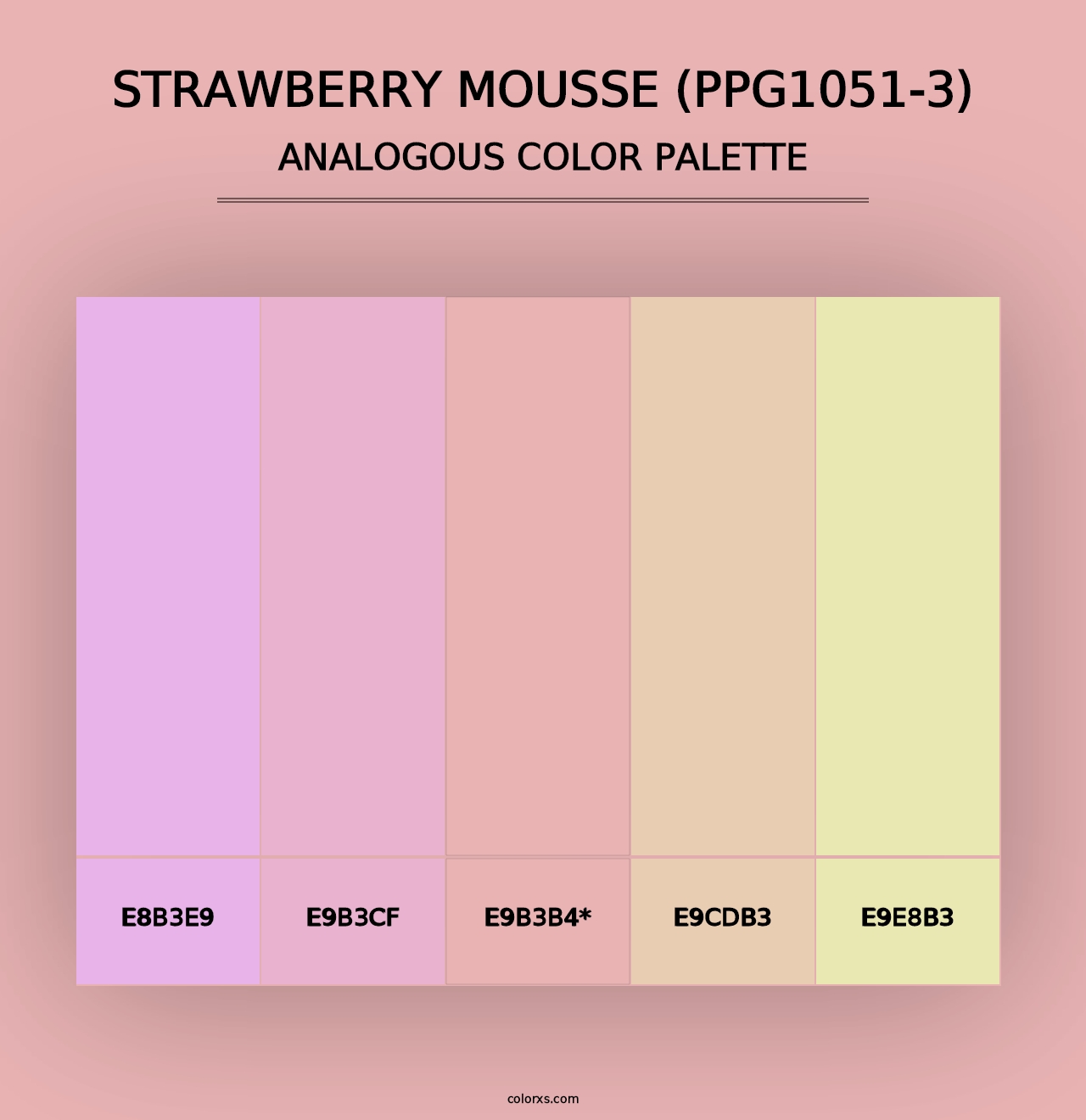 Strawberry Mousse (PPG1051-3) - Analogous Color Palette