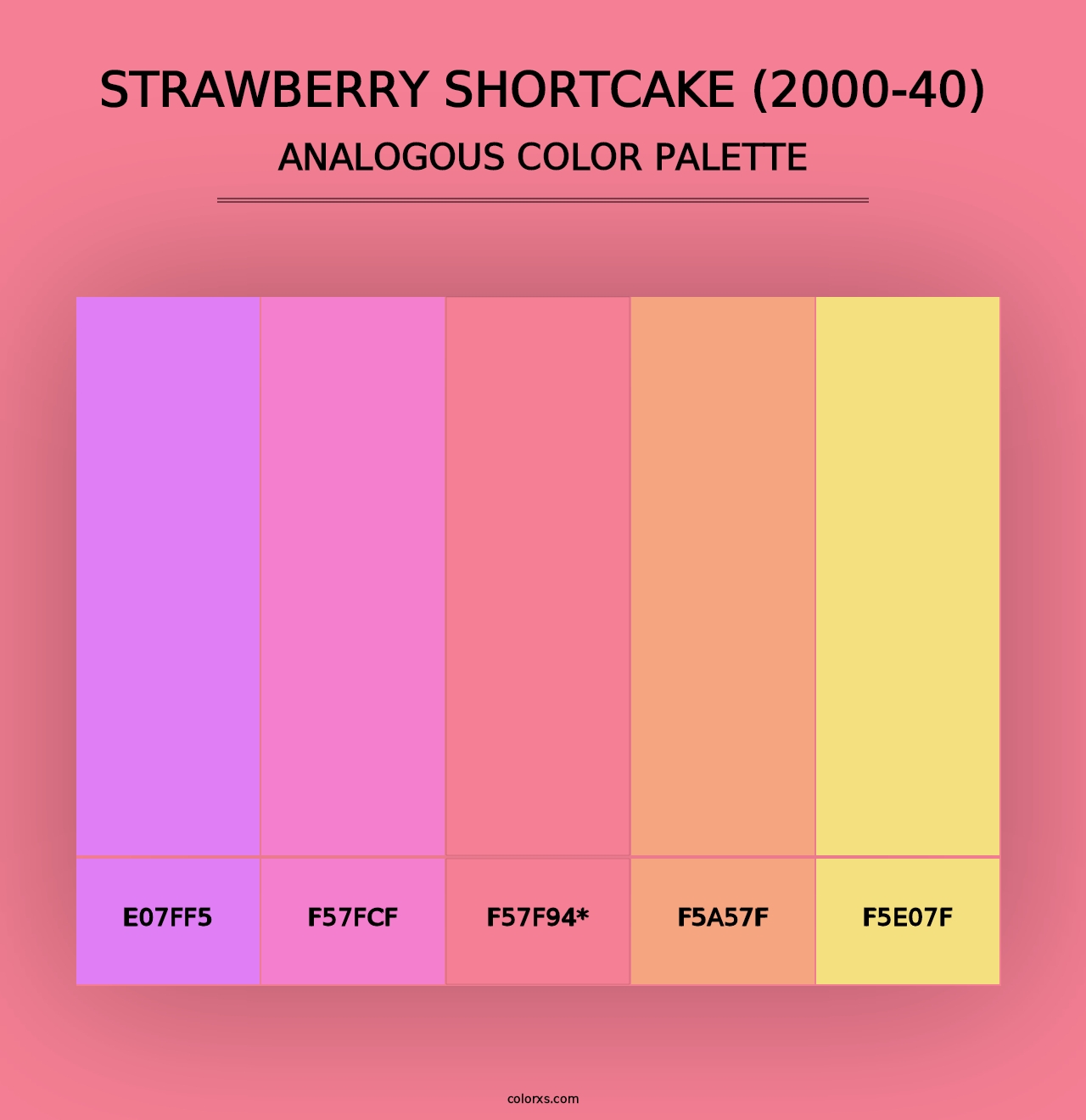 Strawberry Shortcake (2000-40) - Analogous Color Palette