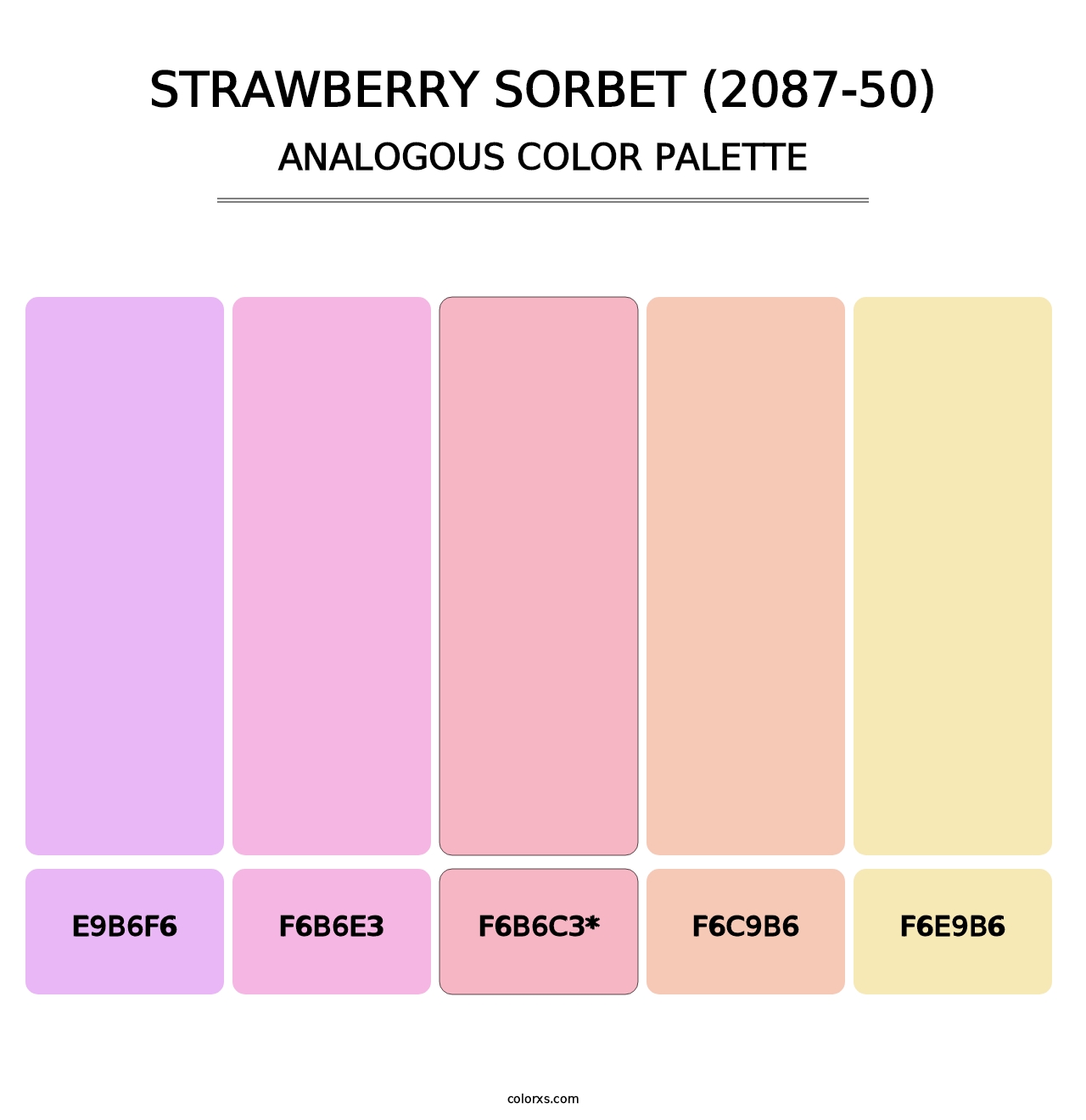 Strawberry Sorbet (2087-50) - Analogous Color Palette