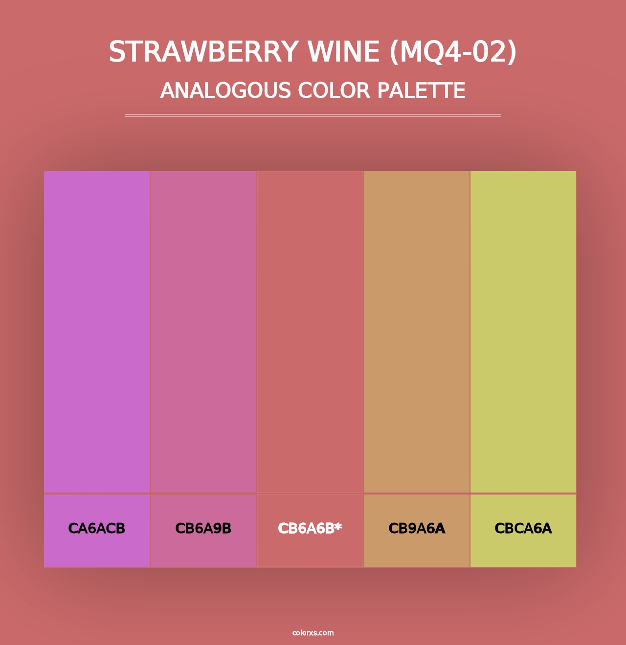 Strawberry Wine (MQ4-02) - Analogous Color Palette