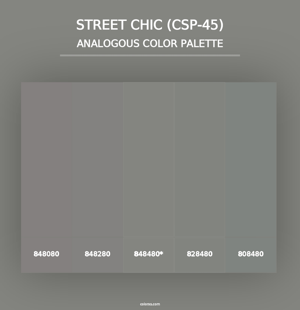 Street Chic (CSP-45) - Analogous Color Palette