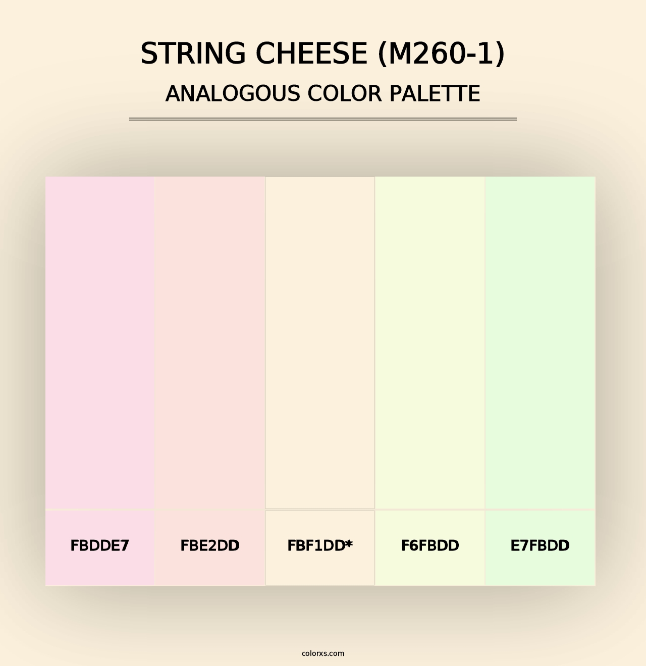 String Cheese (M260-1) - Analogous Color Palette