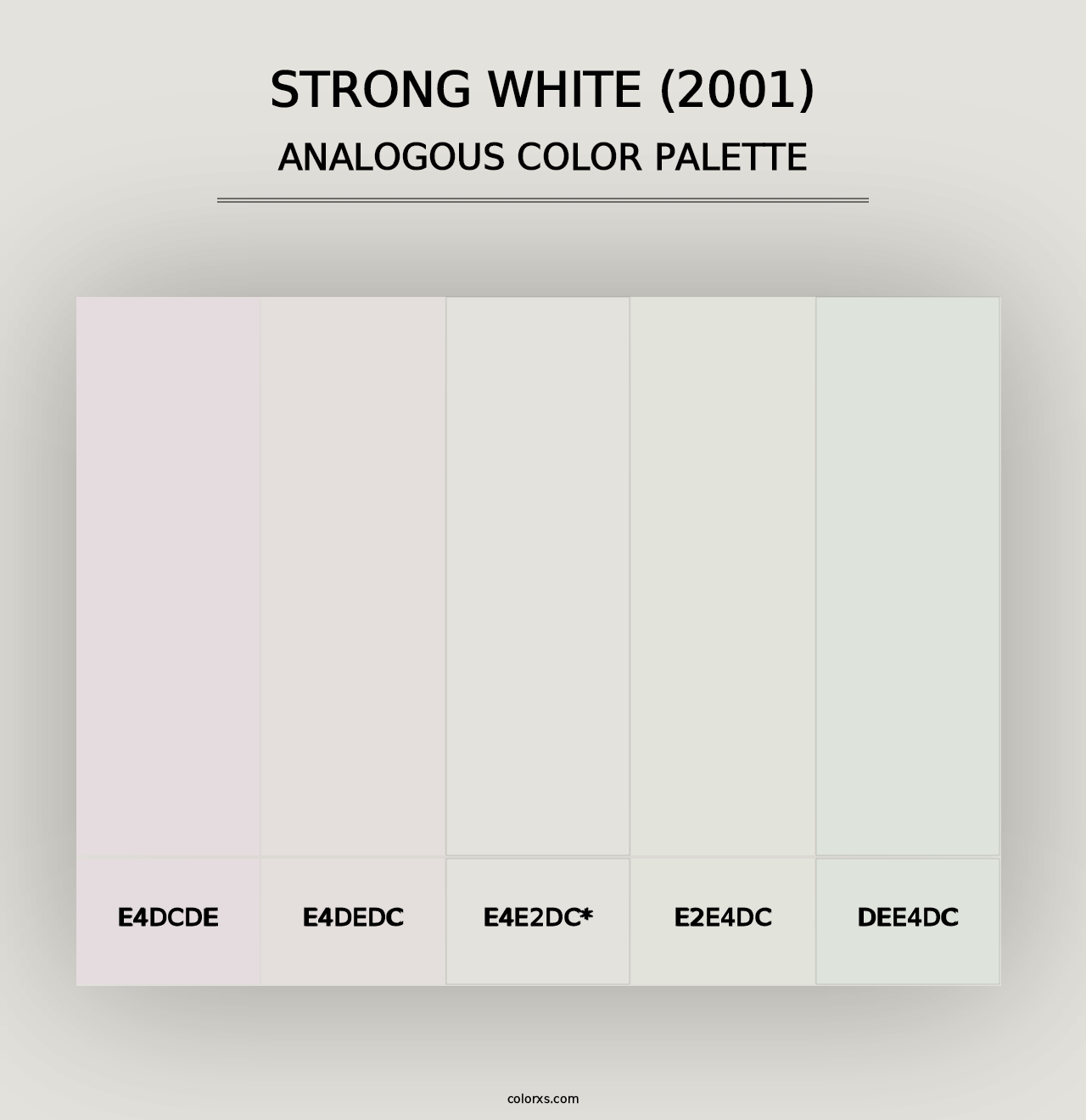 Strong White (2001) - Analogous Color Palette