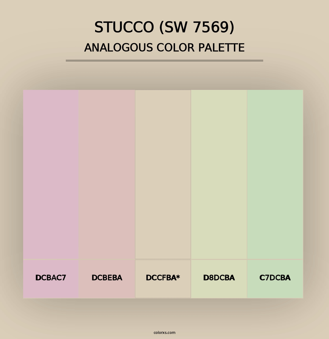 Stucco (SW 7569) - Analogous Color Palette