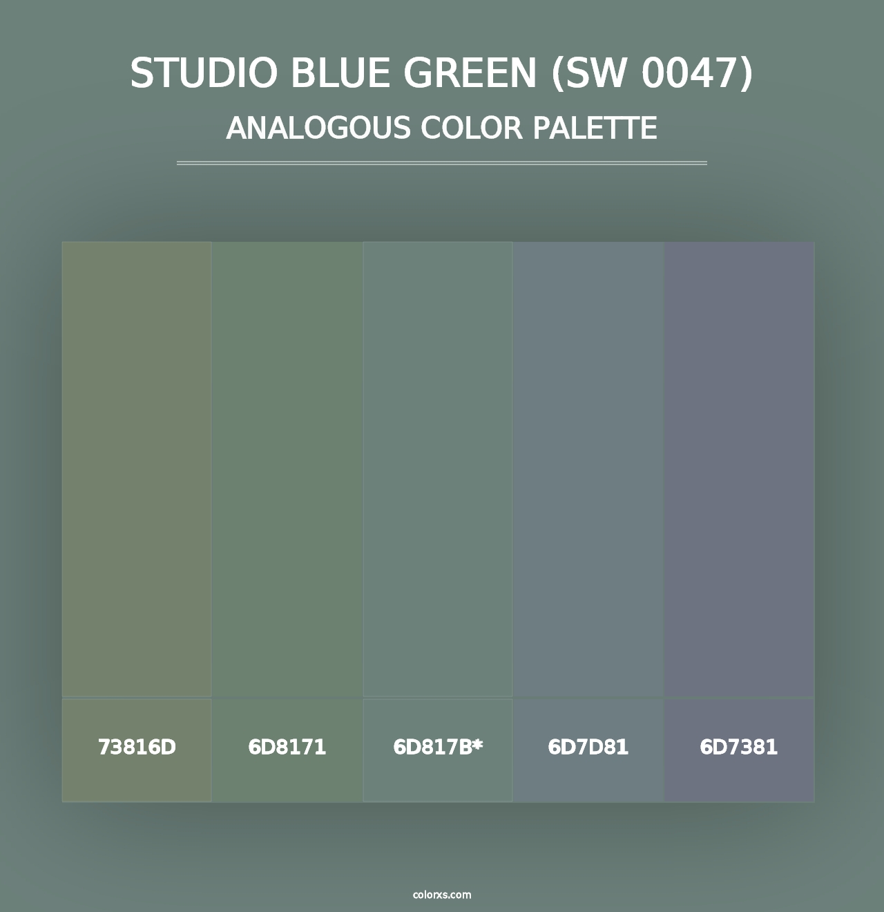 Studio Blue Green (SW 0047) - Analogous Color Palette