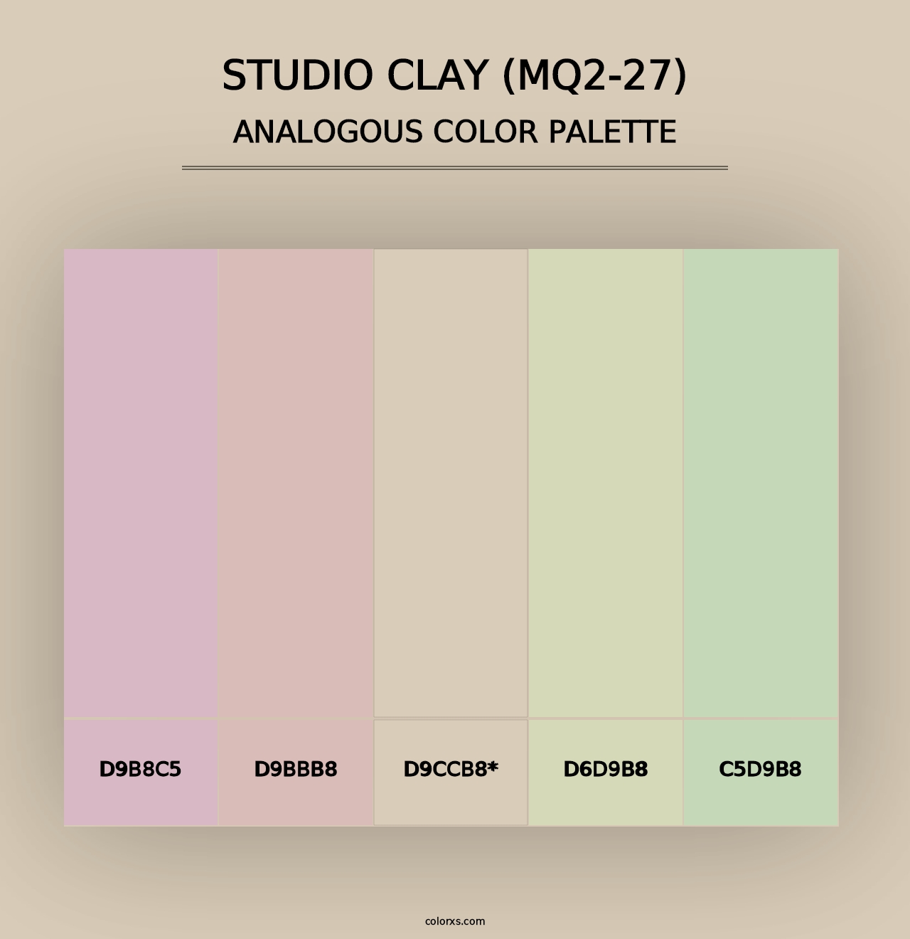 Studio Clay (MQ2-27) - Analogous Color Palette