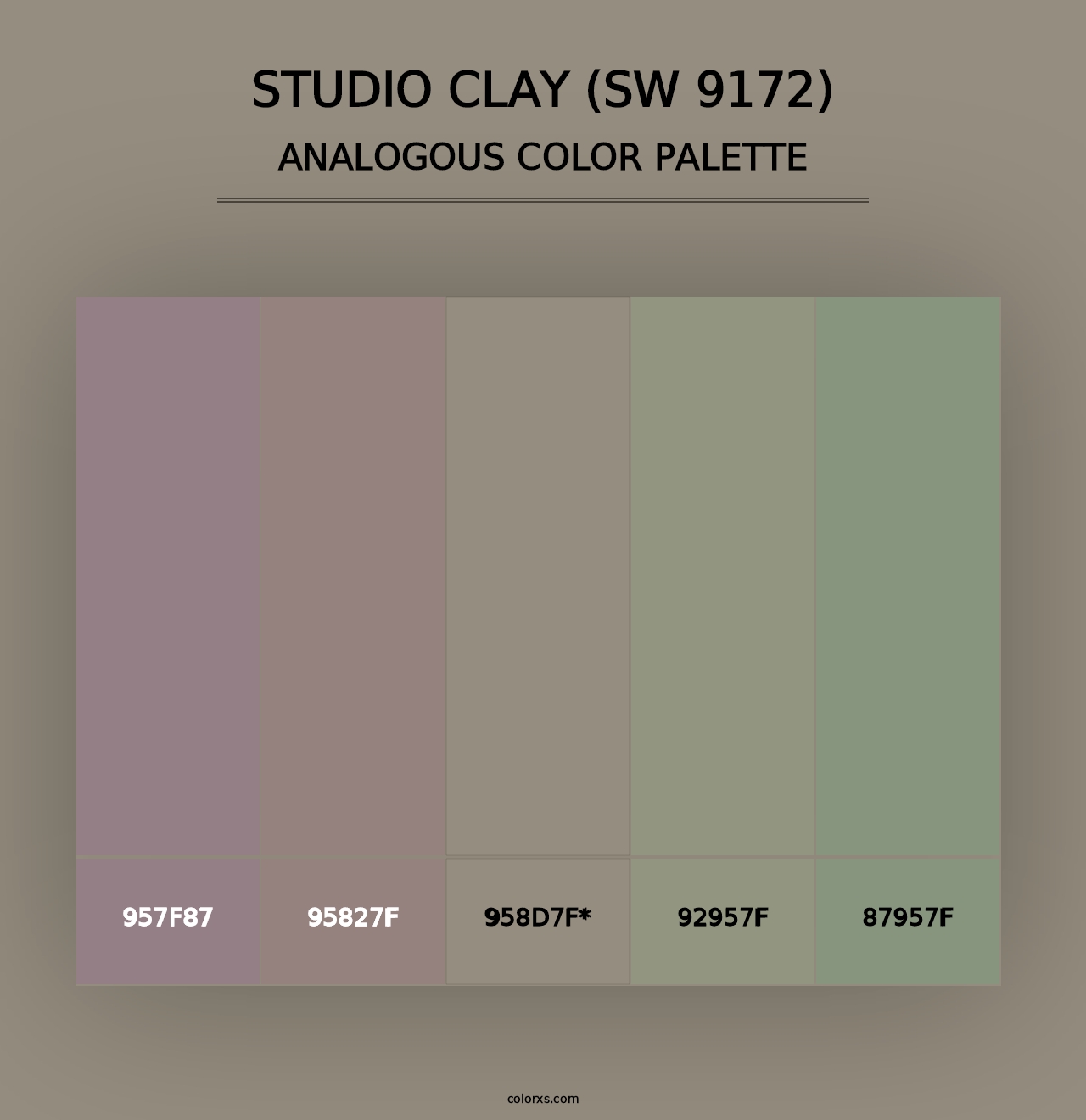 Studio Clay (SW 9172) - Analogous Color Palette