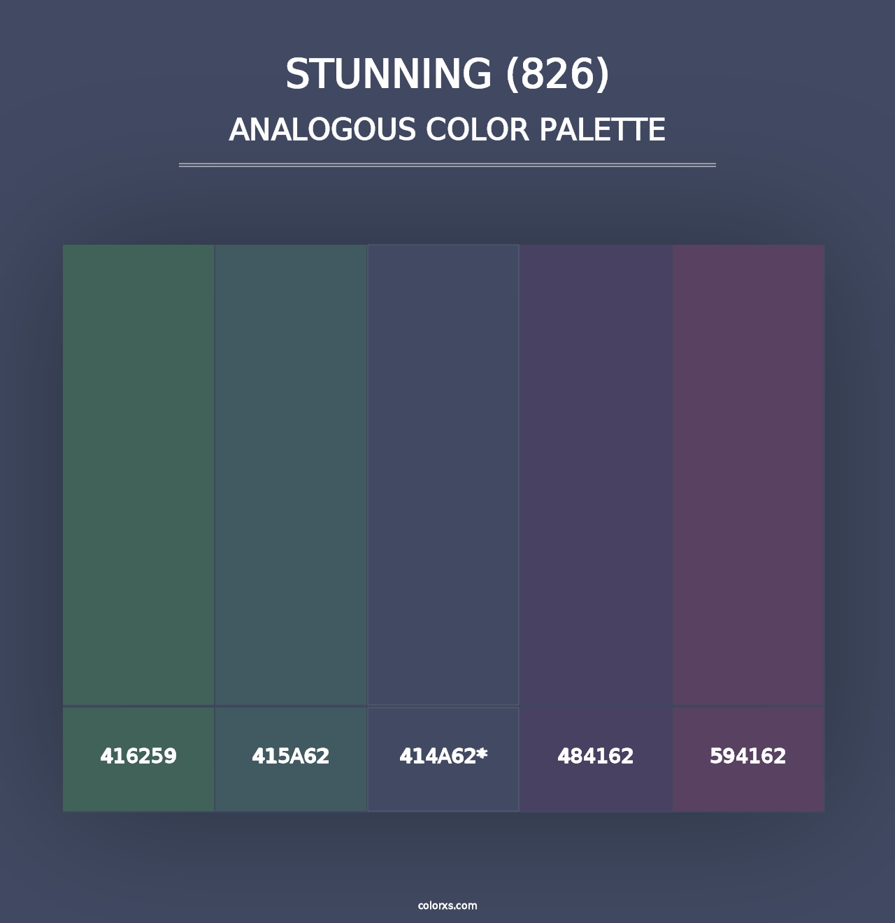 Stunning (826) - Analogous Color Palette