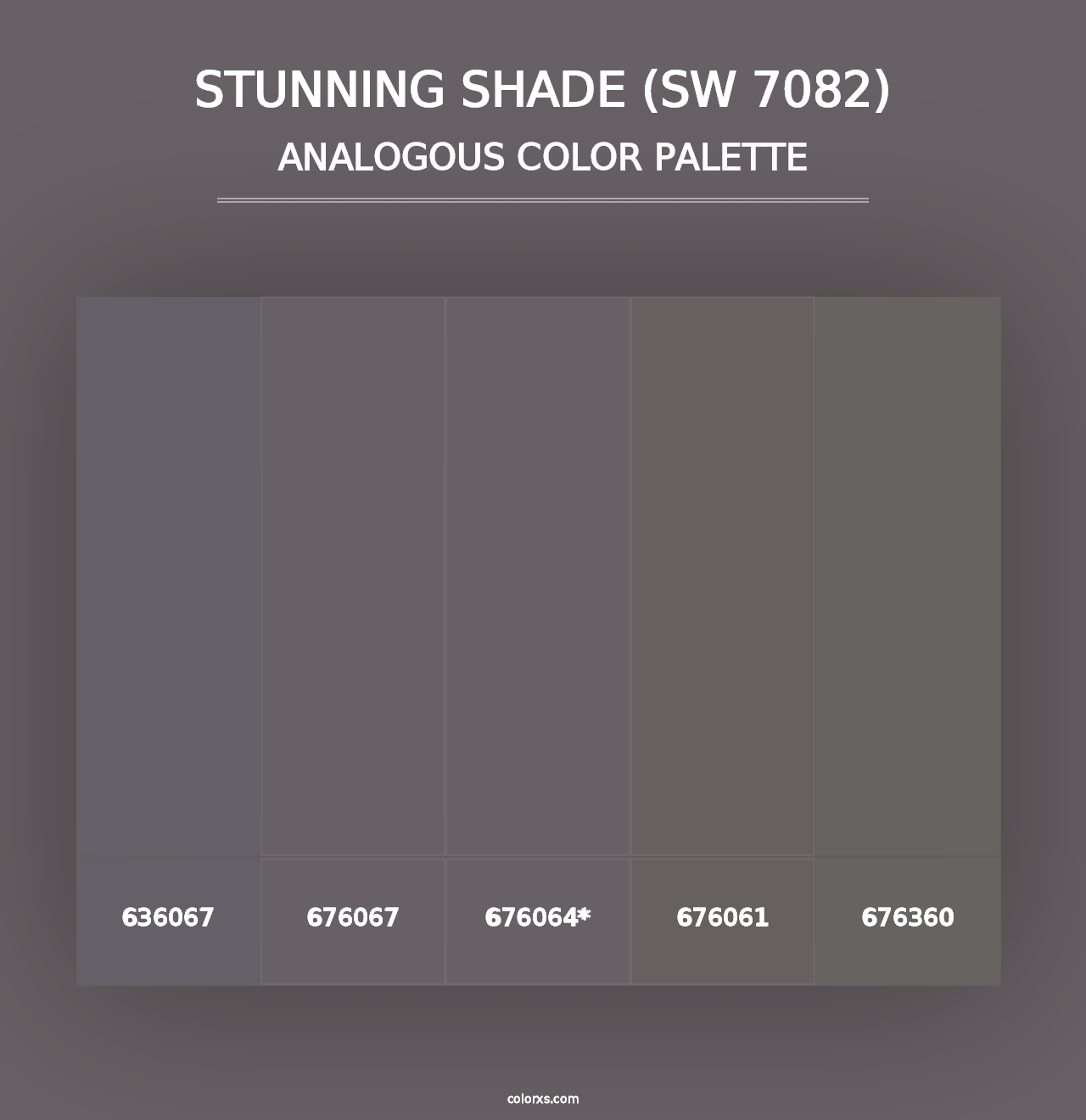 Stunning Shade (SW 7082) - Analogous Color Palette