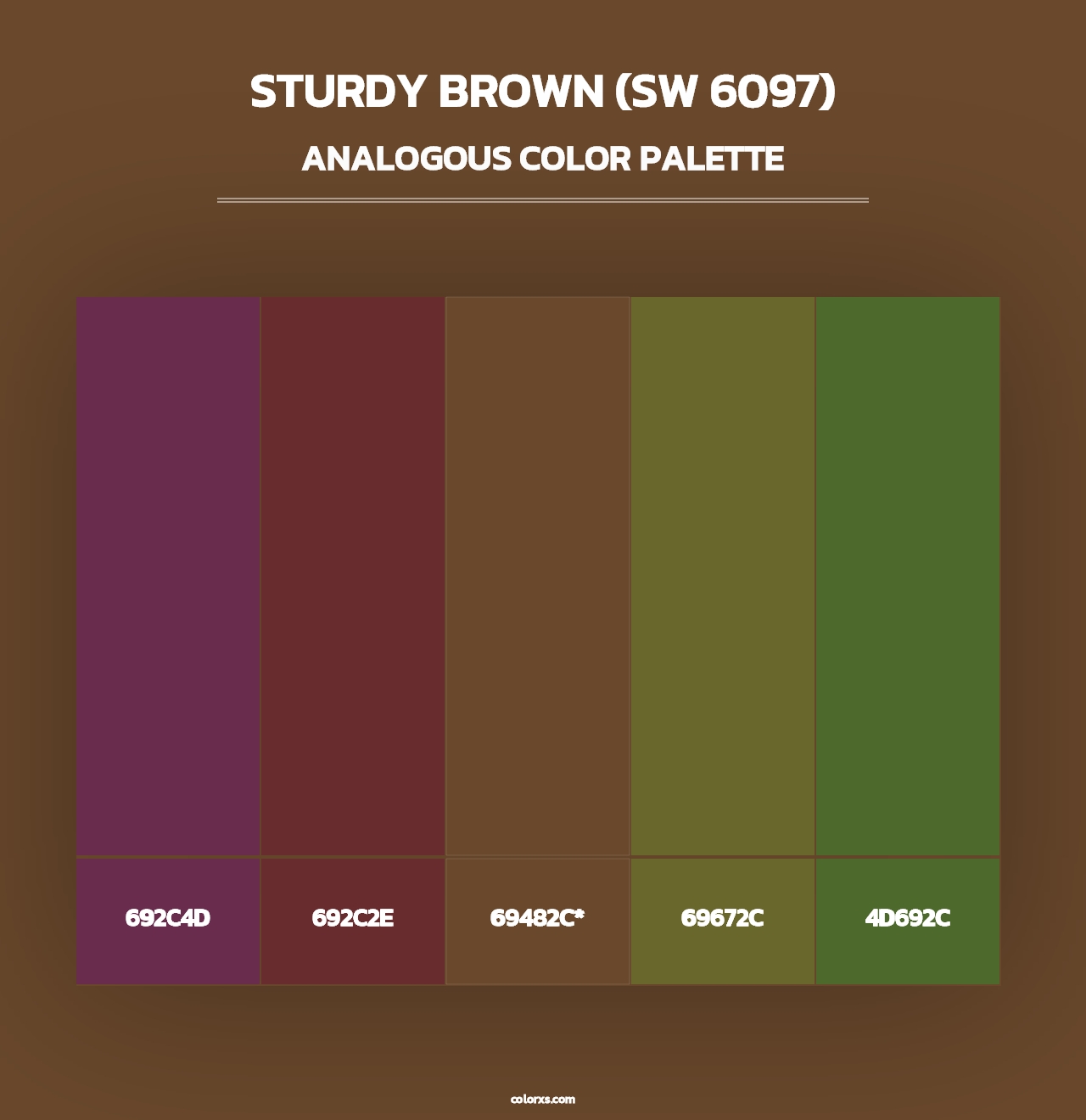 Sturdy Brown (SW 6097) - Analogous Color Palette